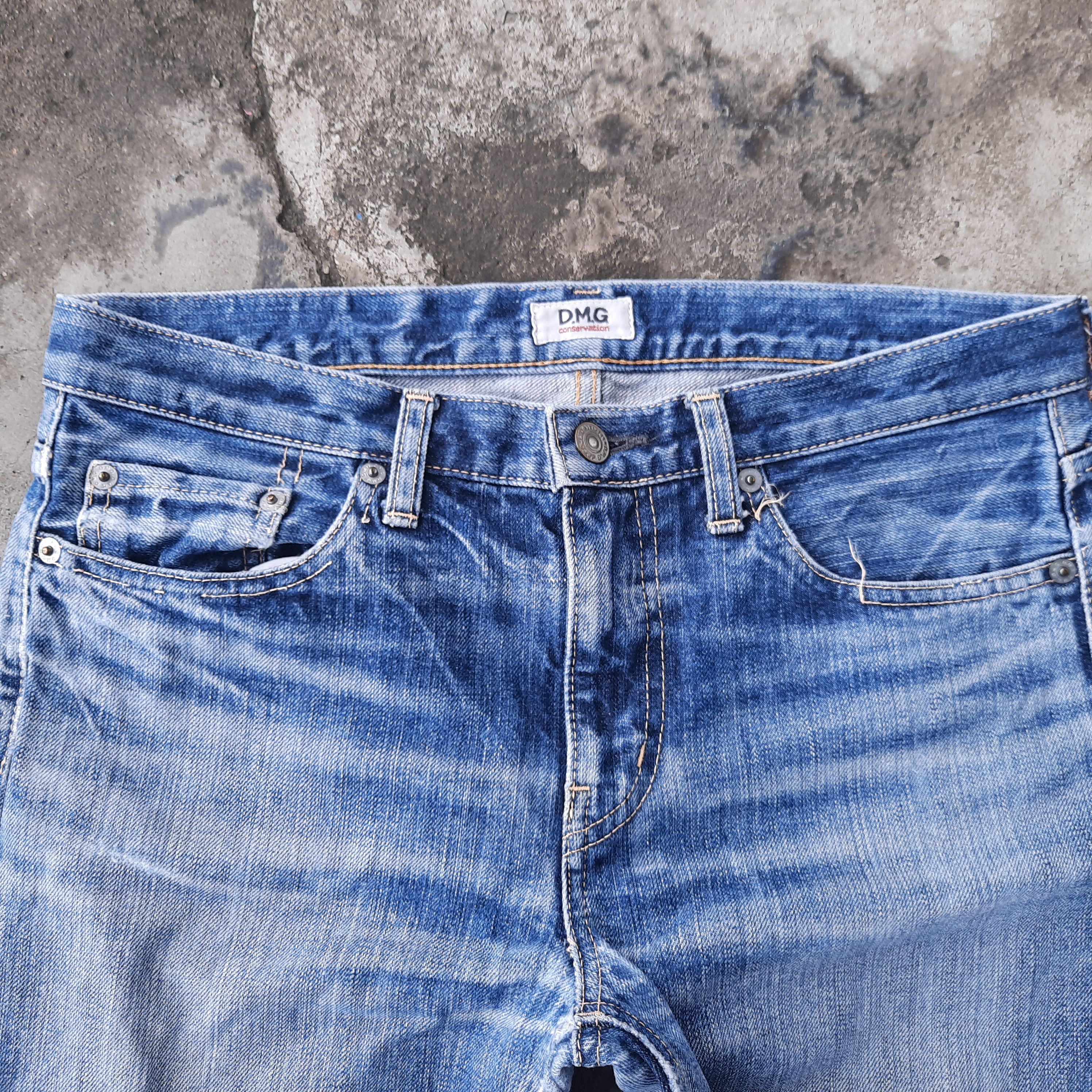 Japanese Brand D.M.G Conservation Distressed Denim Size US 31 - 3 Thumbnail