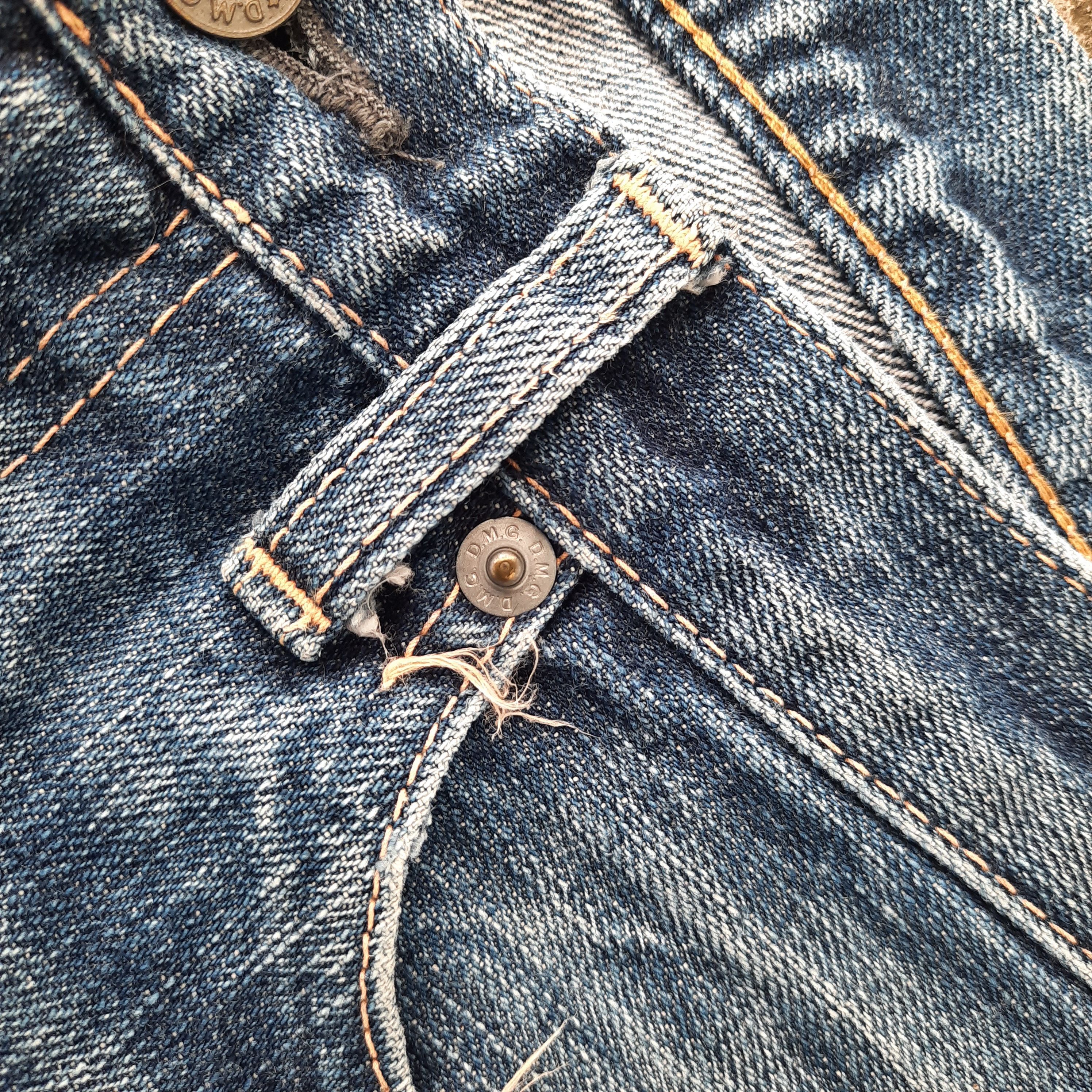 Japanese Brand D.M.G Conservation Distressed Denim Size US 31 - 4 Thumbnail