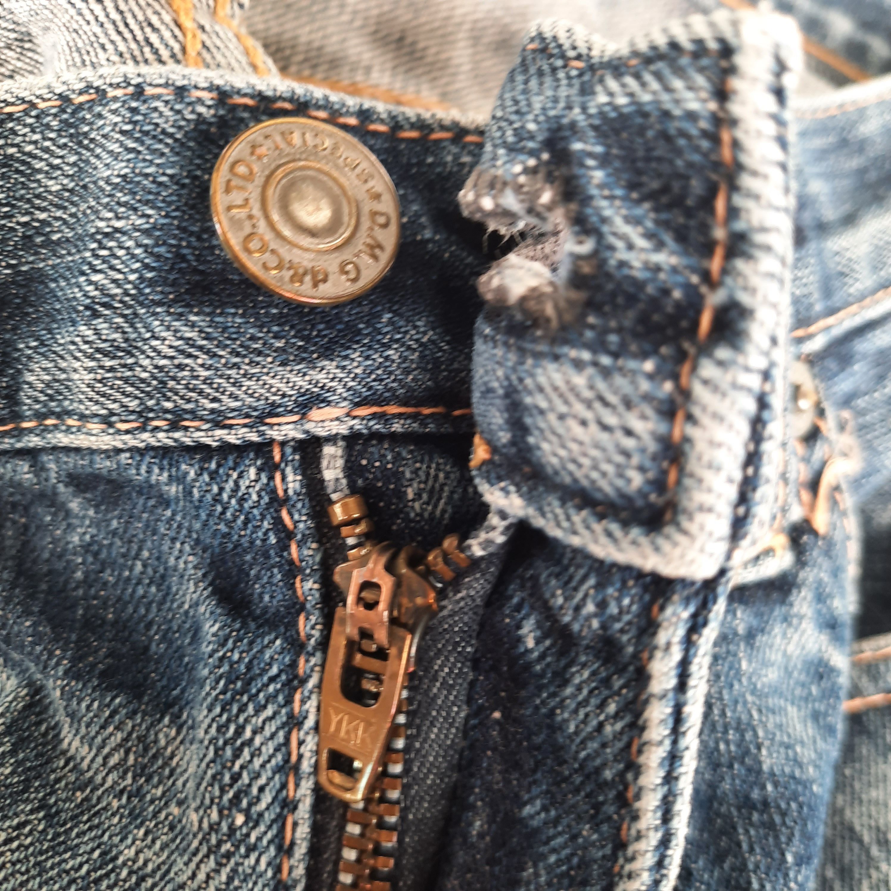 Japanese Brand D.M.G Conservation Distressed Denim Size US 31 - 5 Thumbnail