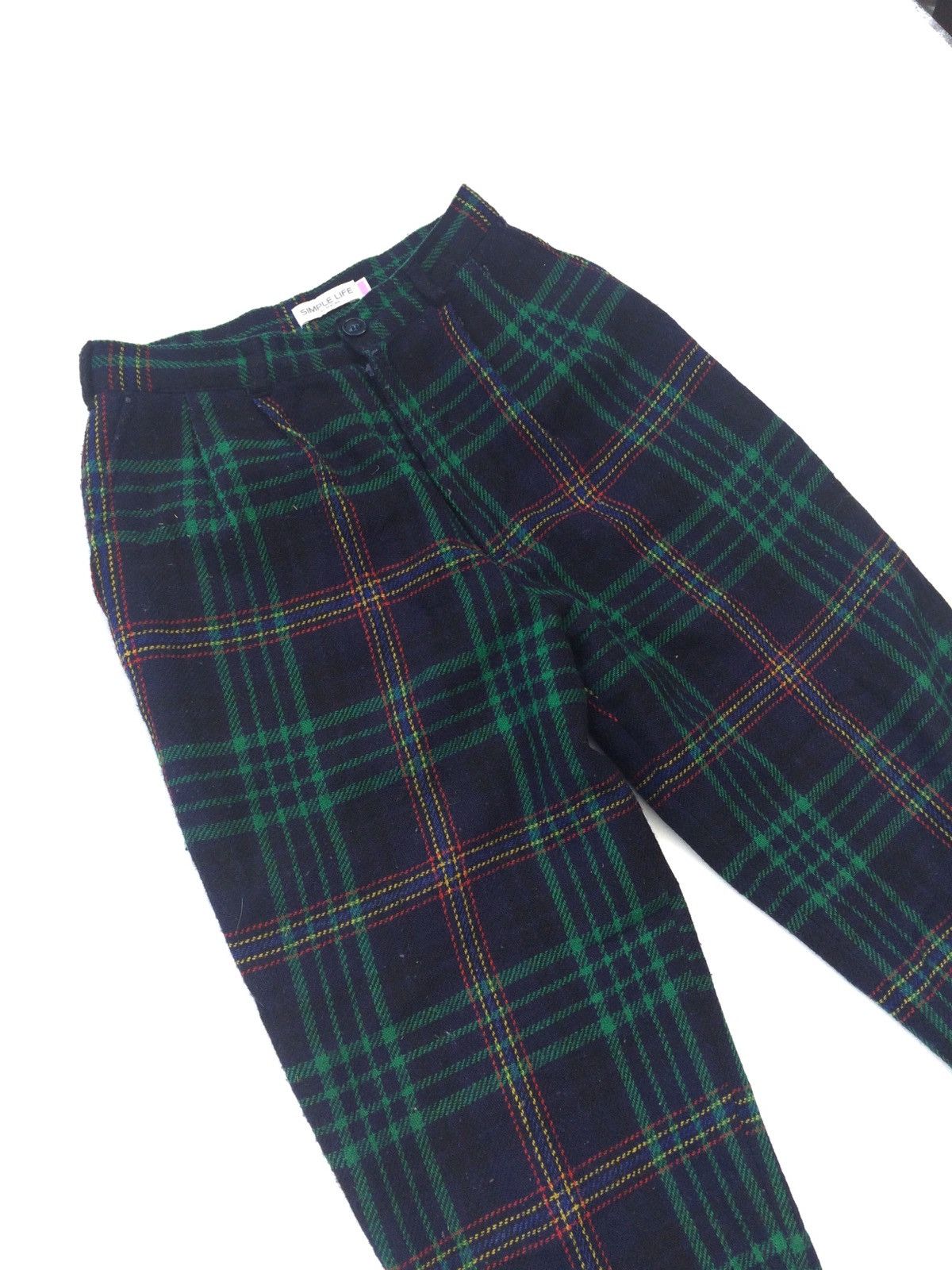 Japanese Brand Simple life japan Chekered Plaid Tartan Baggy Pants Size US 26 / EU 42 - 6 Thumbnail