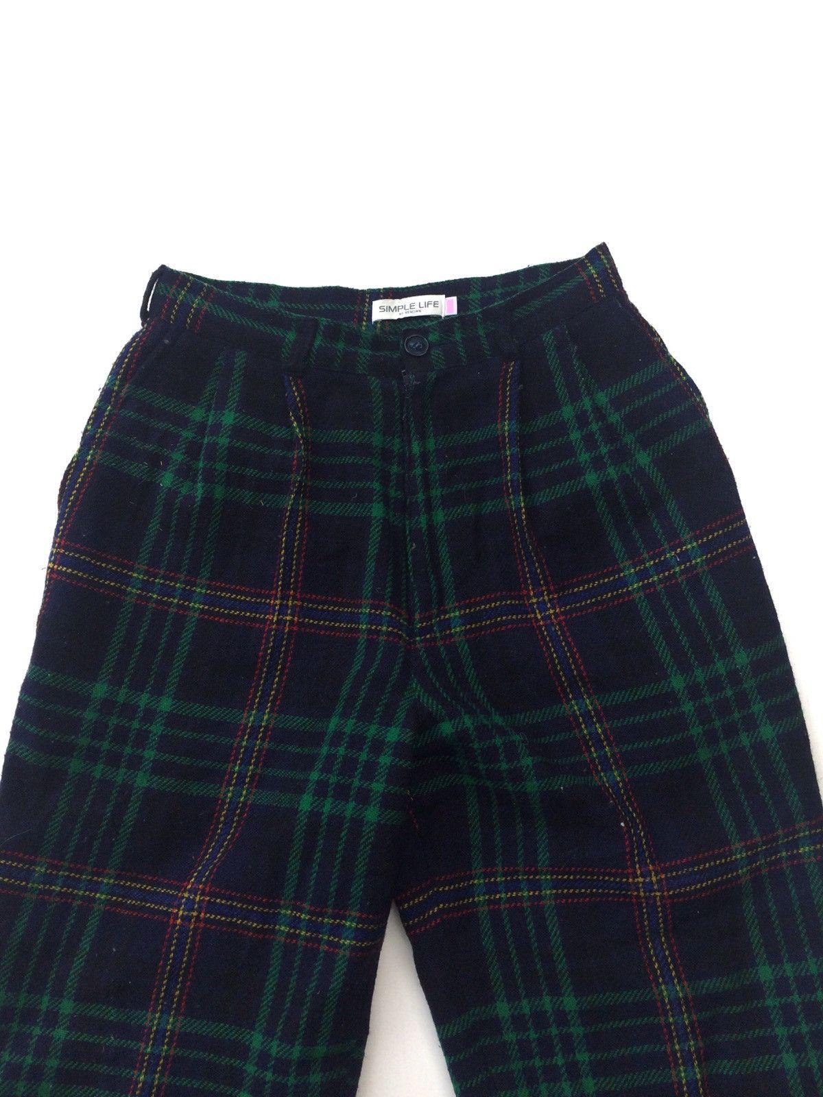 Japanese Brand Simple life japan Chekered Plaid Tartan Baggy Pants Size US 26 / EU 42 - 2 Thumbnail