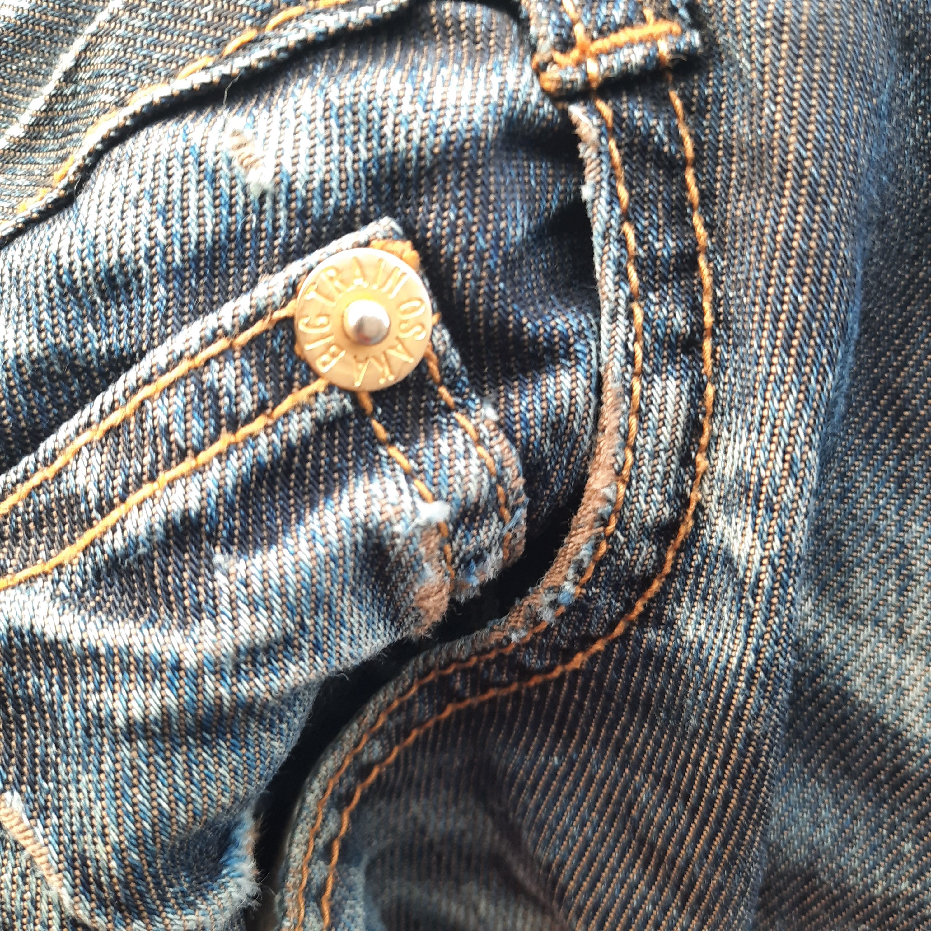 Japanese Brand Osaka big train embroidered Distressed Denim Size US 32 / EU 48 - 4 Thumbnail