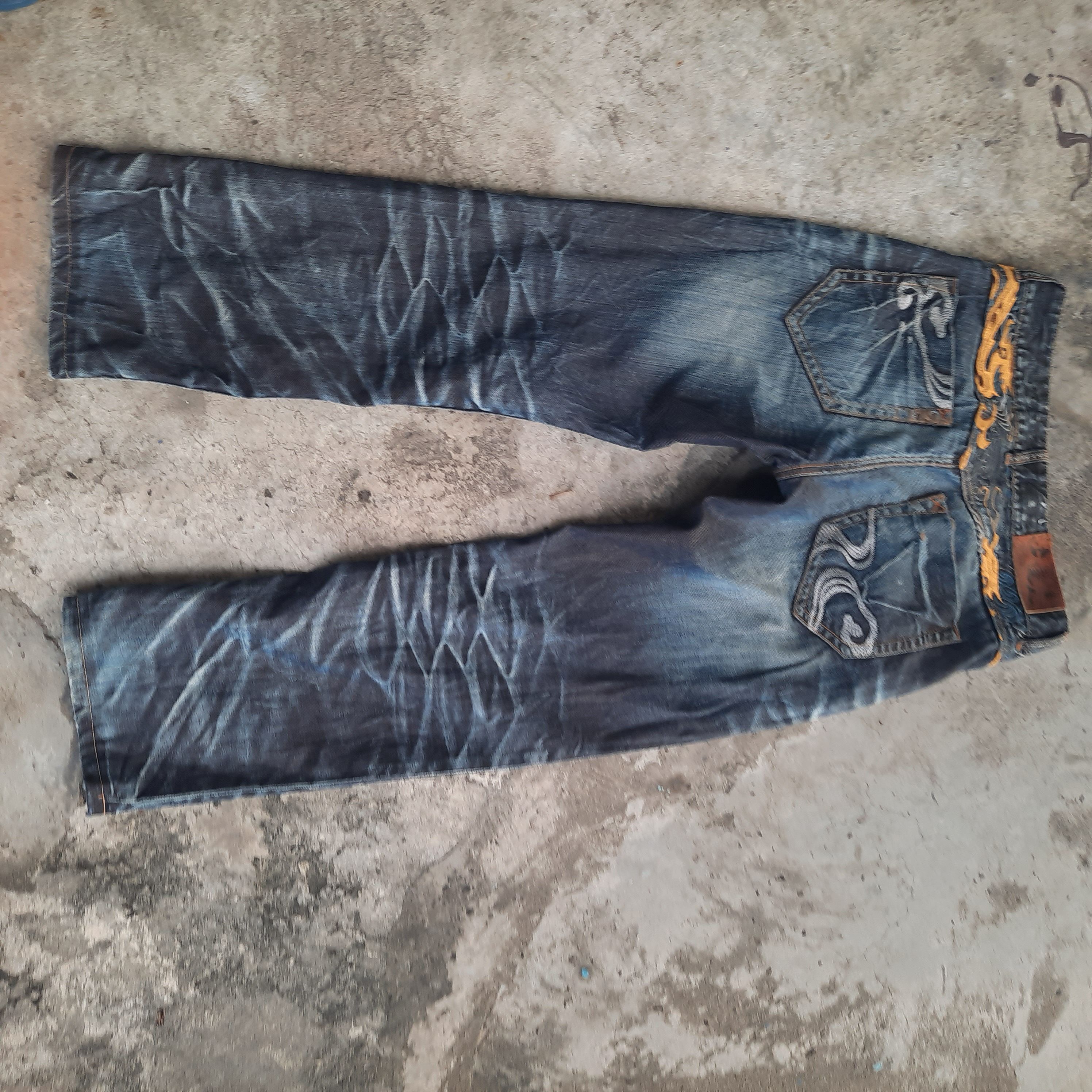 Japanese Brand Osaka big train embroidered Distressed Denim Size US 32 / EU 48 - 2 Thumbnail