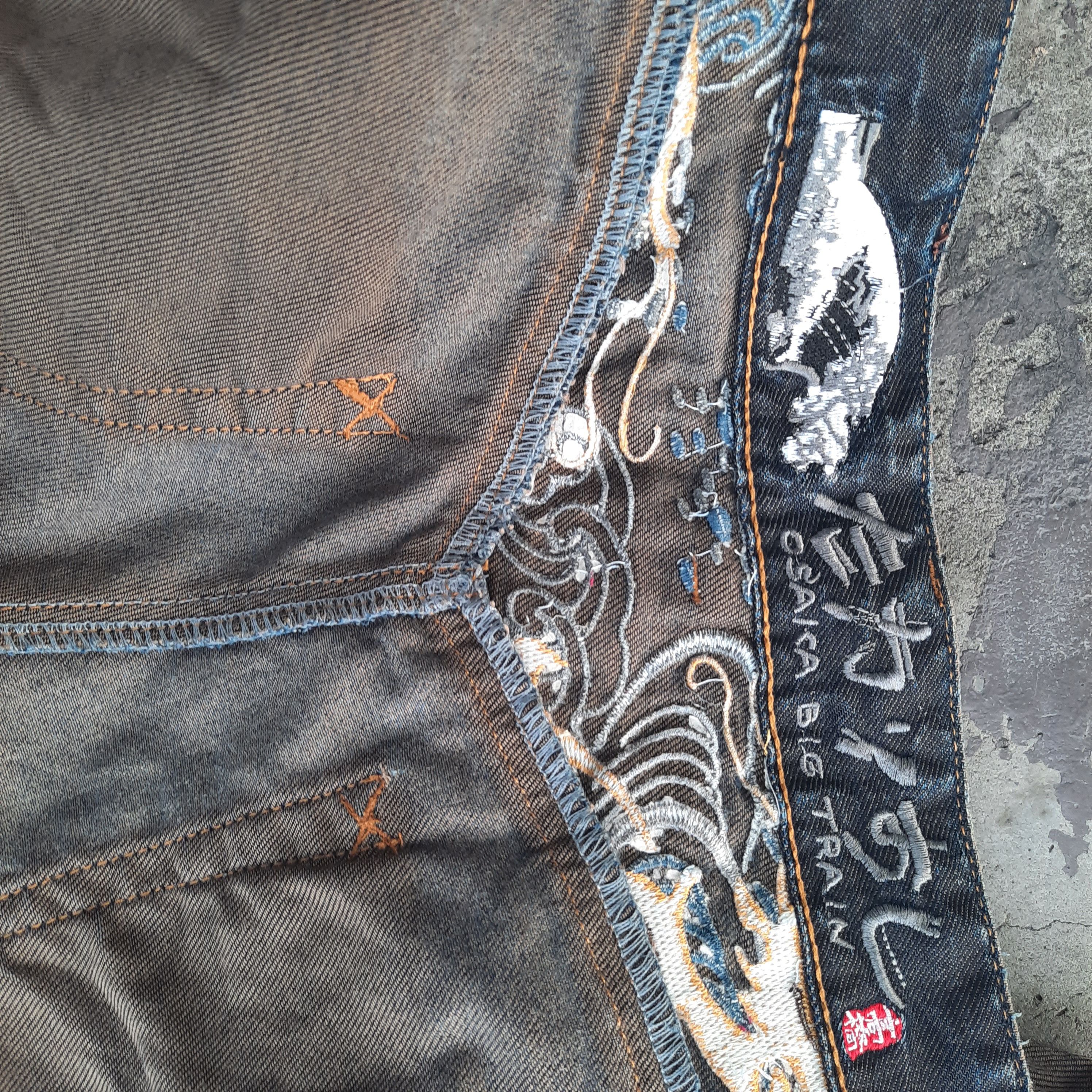 Japanese Brand Osaka big train embroidered Distressed Denim Size US 32 / EU 48 - 6 Thumbnail