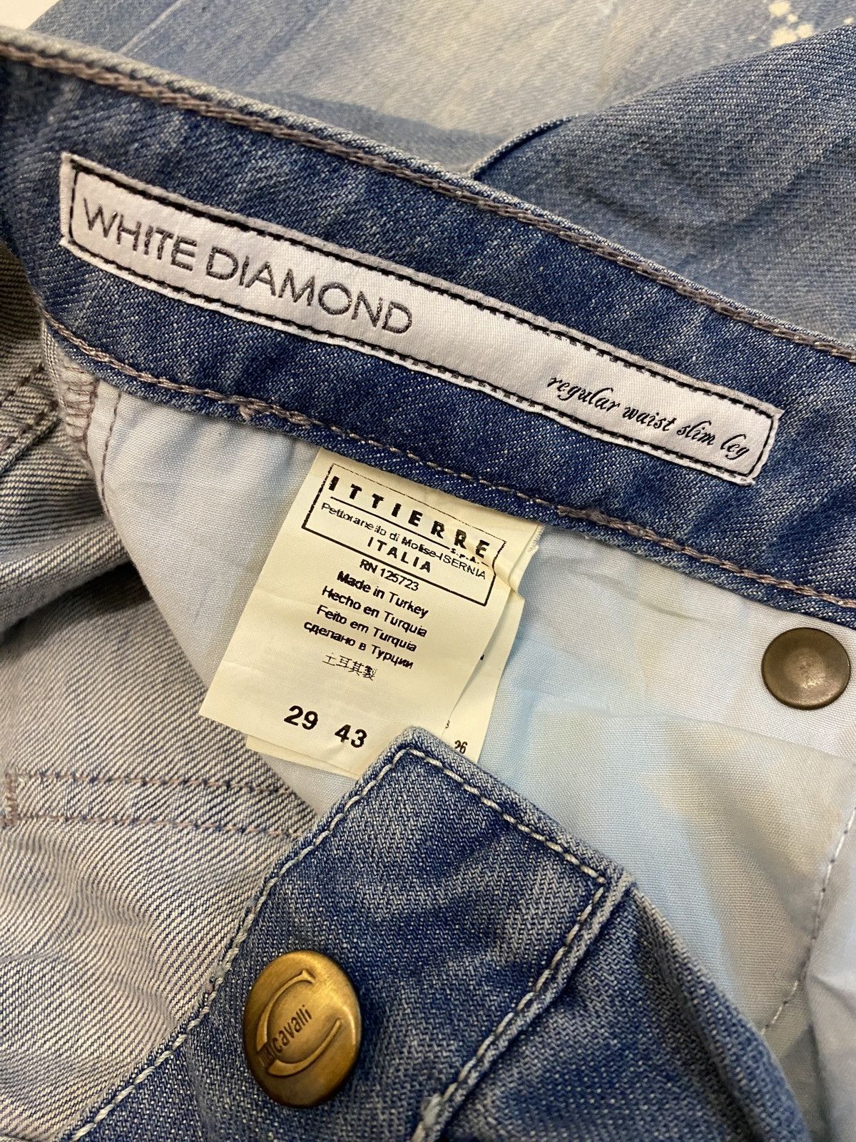 Roberto Cavalli 🔥🔥💰💰Just Cavalli White Diamond jeans Size 29" - 13 Thumbnail
