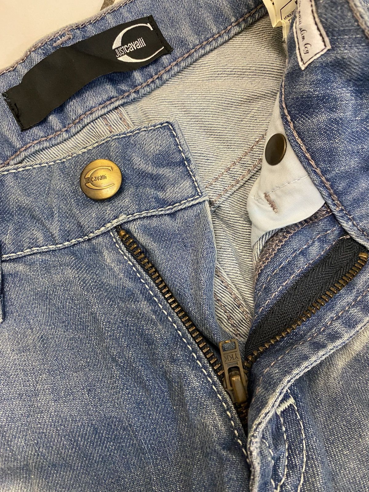 Roberto Cavalli 🔥🔥💰💰Just Cavalli White Diamond jeans Size 29" - 12 Thumbnail