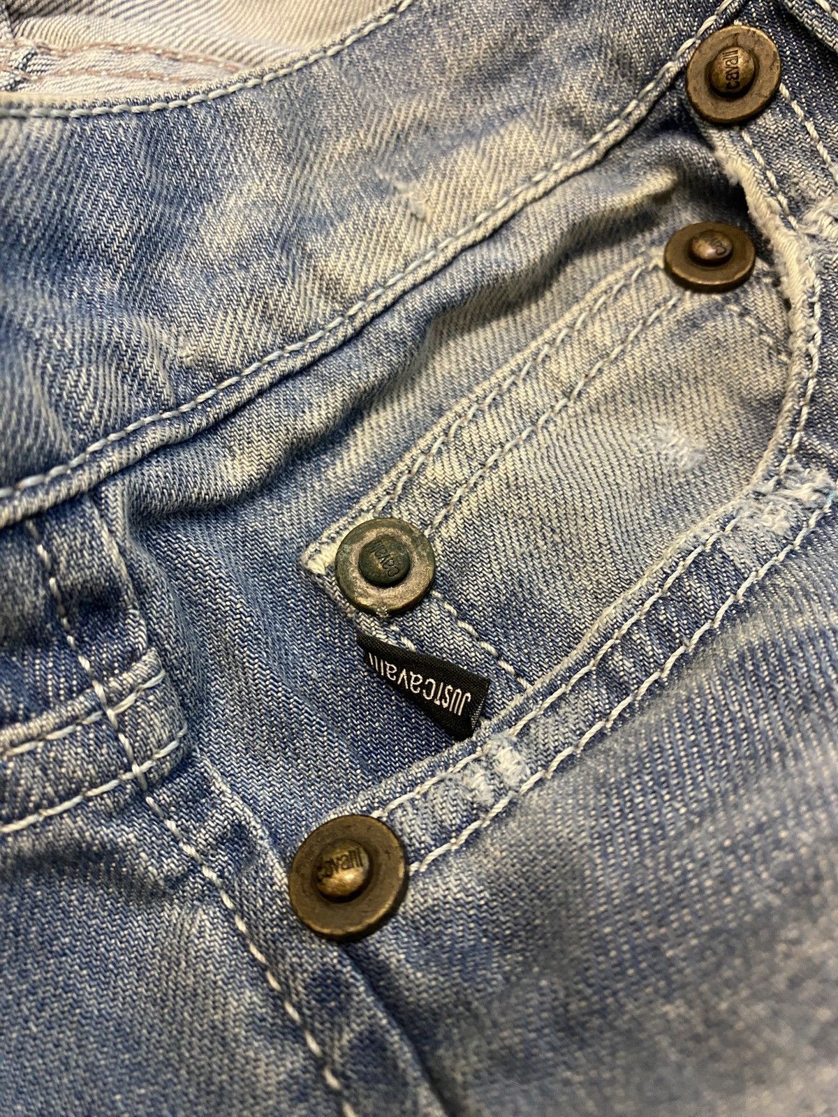Roberto Cavalli 🔥🔥💰💰Just Cavalli White Diamond jeans Size 29" - 14 Thumbnail