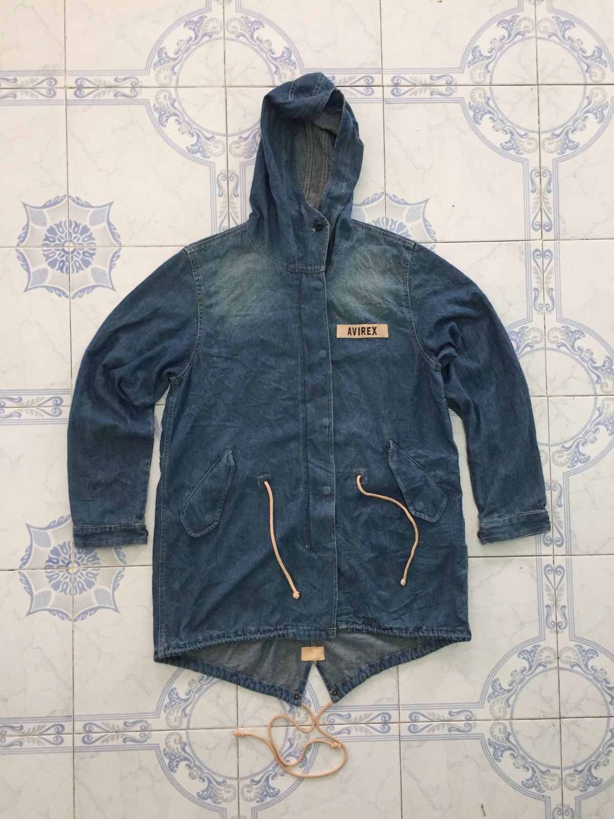 Avirex PX Avirex Denim Jeans Parka Fishtail Jacket Hoodie Size L / US 10 / IT 46 - 1 Thumbnail