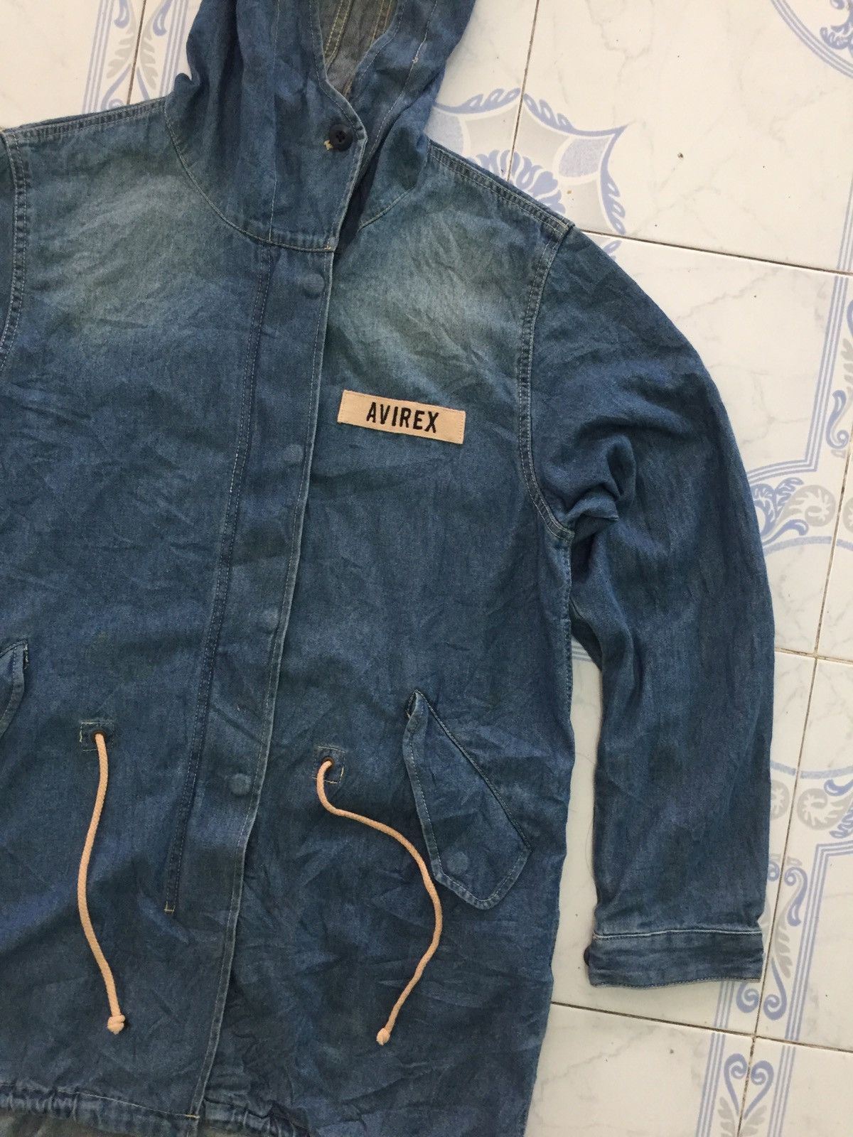 Avirex PX Avirex Denim Jeans Parka Fishtail Jacket Hoodie Size L / US 10 / IT 46 - 4 Thumbnail