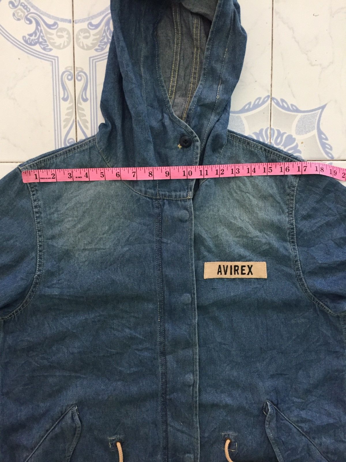 Avirex PX Avirex Denim Jeans Parka Fishtail Jacket Hoodie Size L / US 10 / IT 46 - 22 Thumbnail