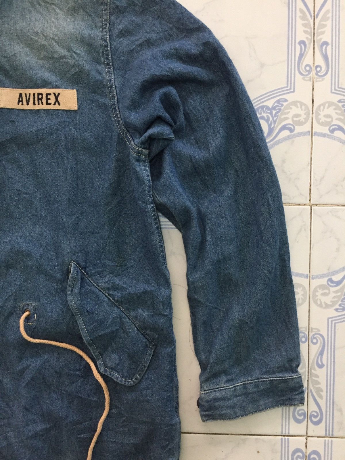 Avirex PX Avirex Denim Jeans Parka Fishtail Jacket Hoodie Size L / US 10 / IT 46 - 7 Thumbnail
