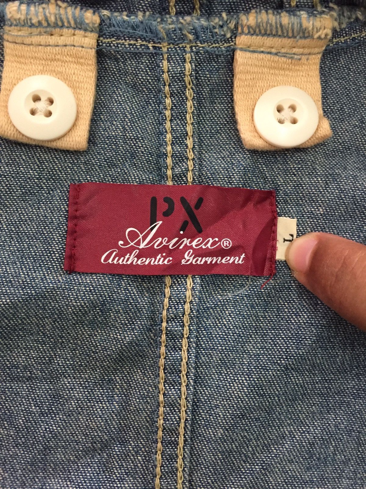 Avirex PX Avirex Denim Jeans Parka Fishtail Jacket Hoodie Size L / US 10 / IT 46 - 15 Thumbnail