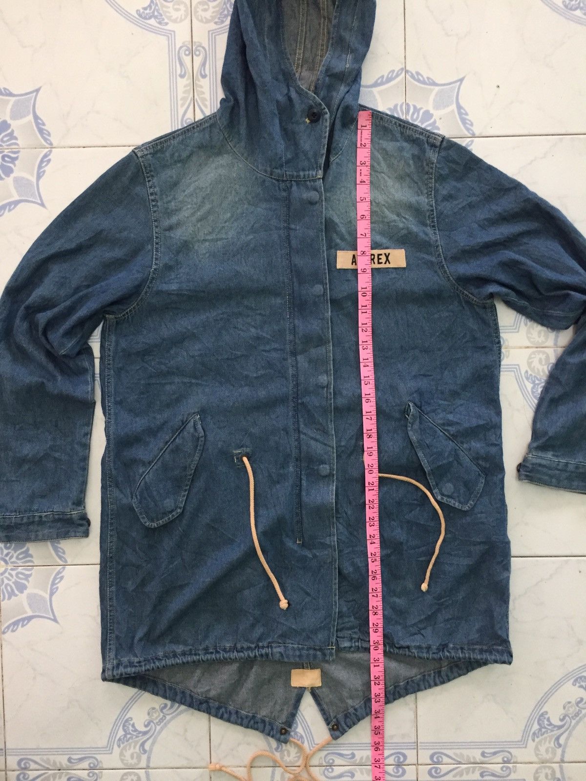 Avirex PX Avirex Denim Jeans Parka Fishtail Jacket Hoodie Size L / US 10 / IT 46 - 20 Thumbnail