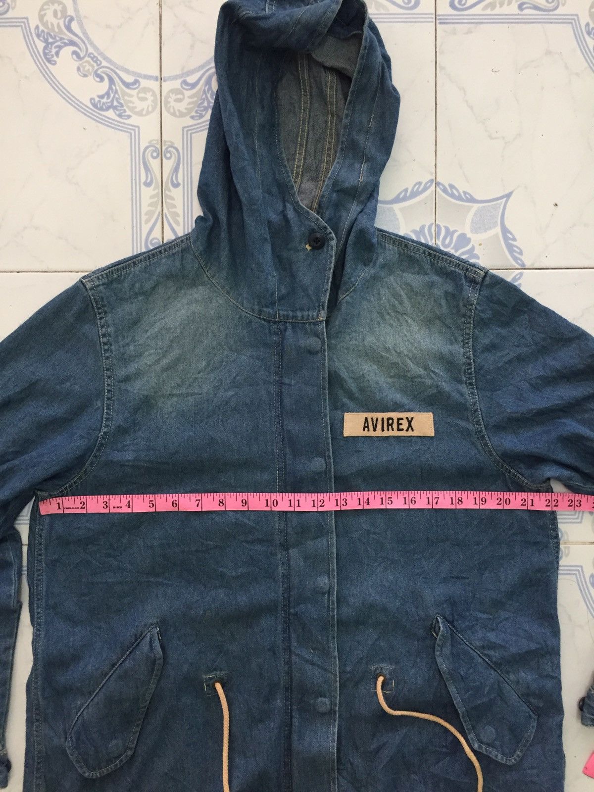 Avirex PX Avirex Denim Jeans Parka Fishtail Jacket Hoodie Size L / US 10 / IT 46 - 19 Thumbnail