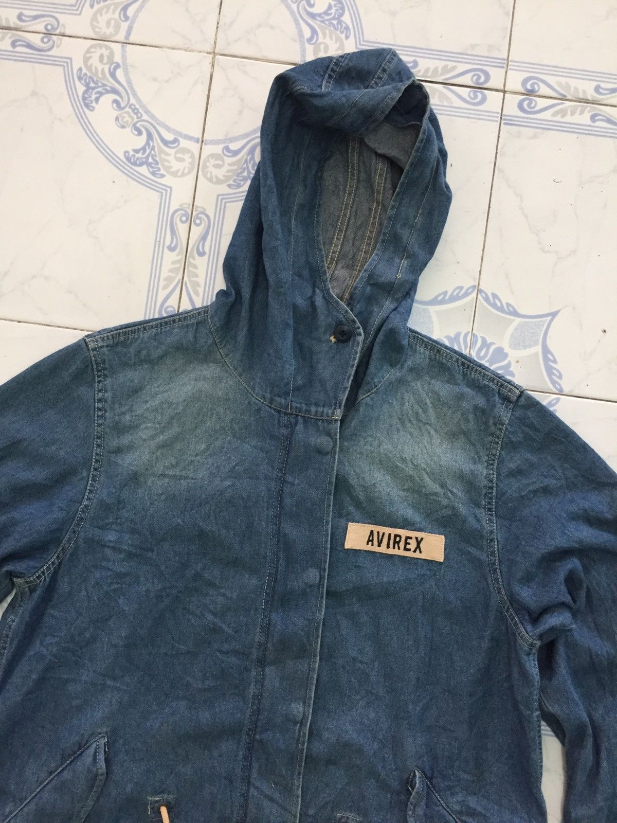 Avirex PX Avirex Denim Jeans Parka Fishtail Jacket Hoodie Size L / US 10 / IT 46 - 6 Thumbnail