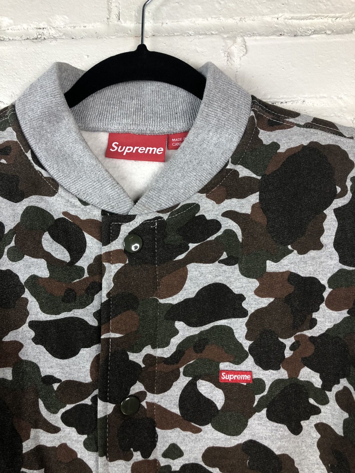 Supreme FW/13 Supreme Bubble Camo Fleece Varsity Snap Up Size US L / EU 52-54 / 3 - 2 Thumbnail