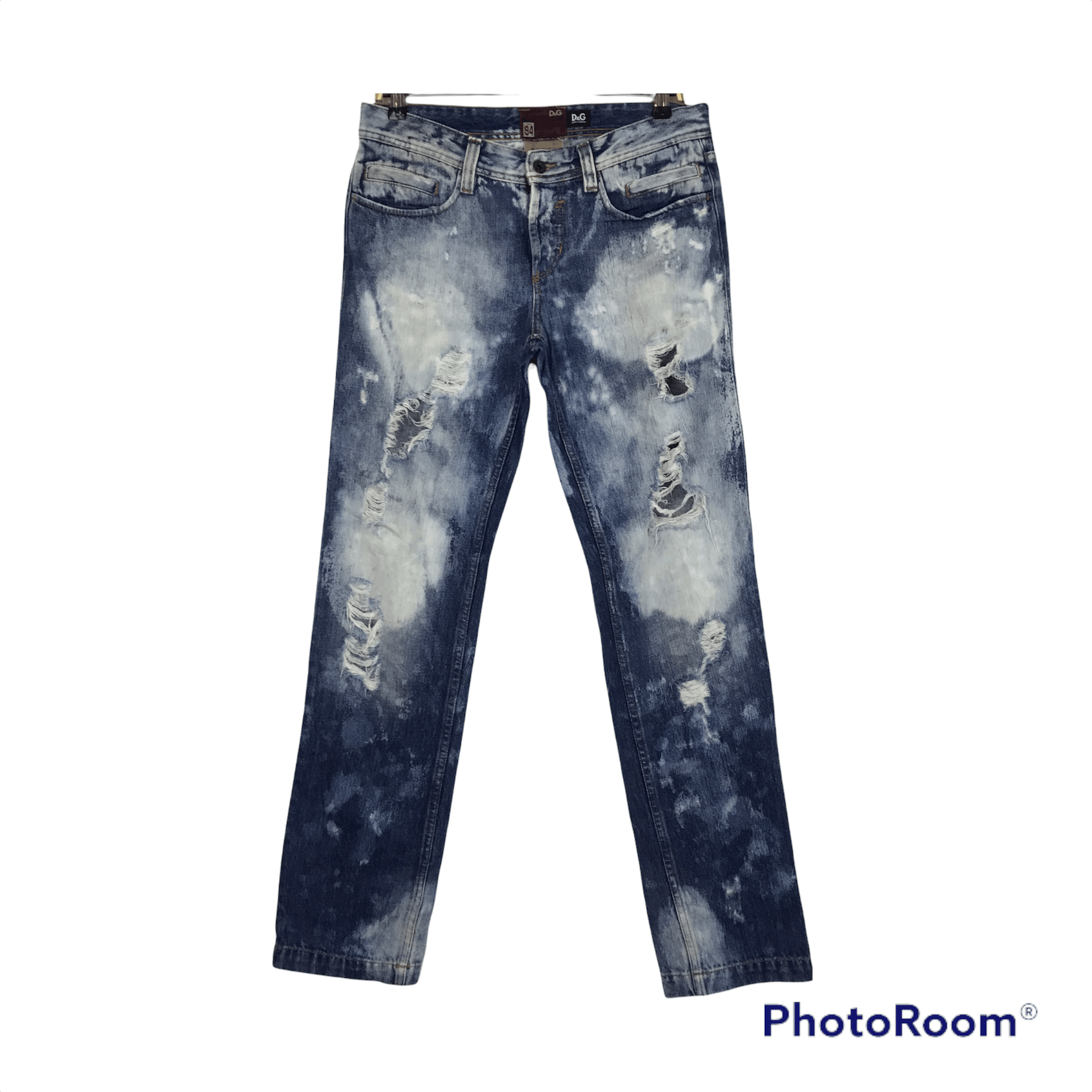 Dolce & Gabbana × Vintage 💣OFFER Vtg DOLCE & GABBANA Distressed Style Denim Jeans Size US 34 / EU 50 - 1 Thumbnail