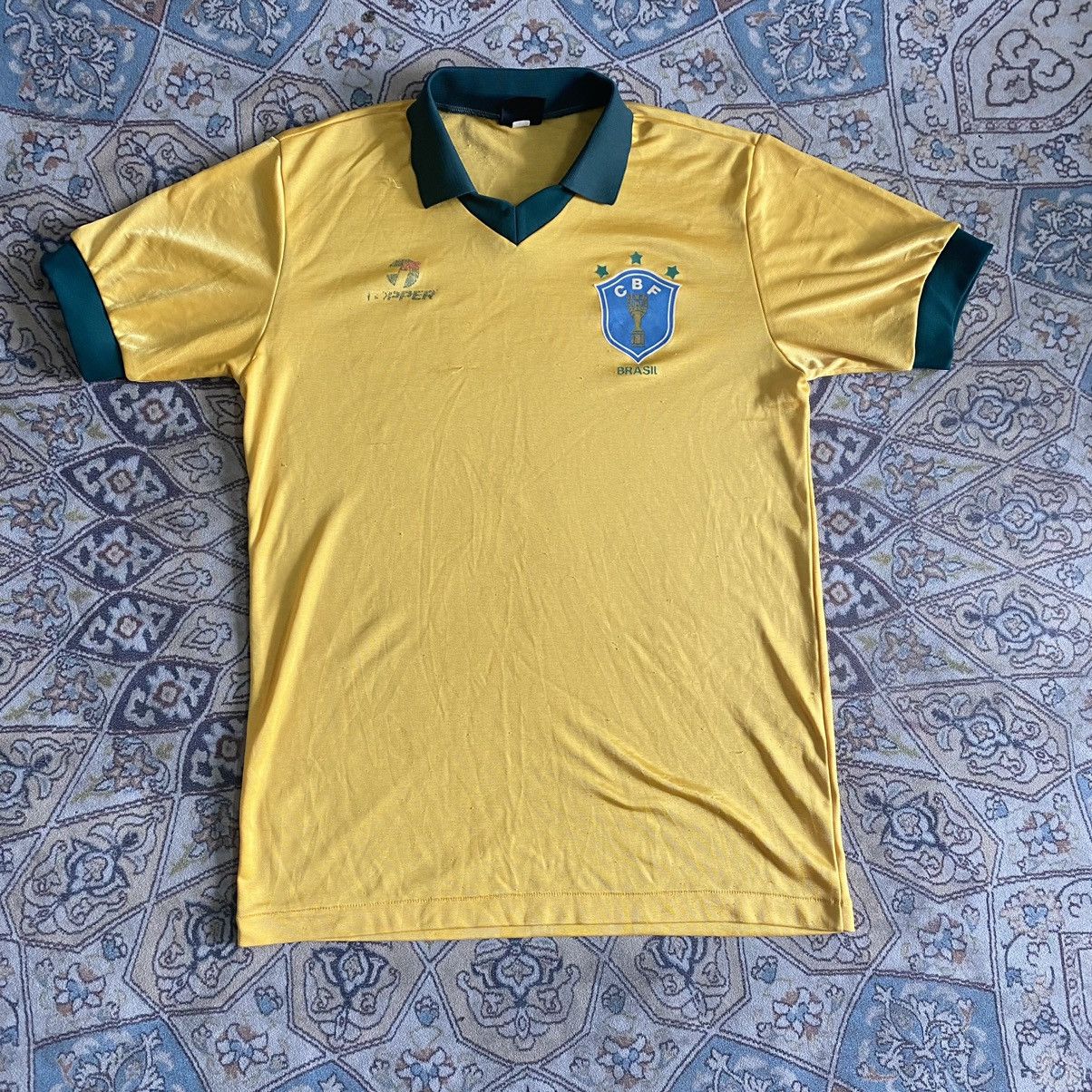 Vintage Vintage 1986 Brazil Jersey World Cup In Mexico Size US L / EU 52-54 / 3 - 5 Thumbnail