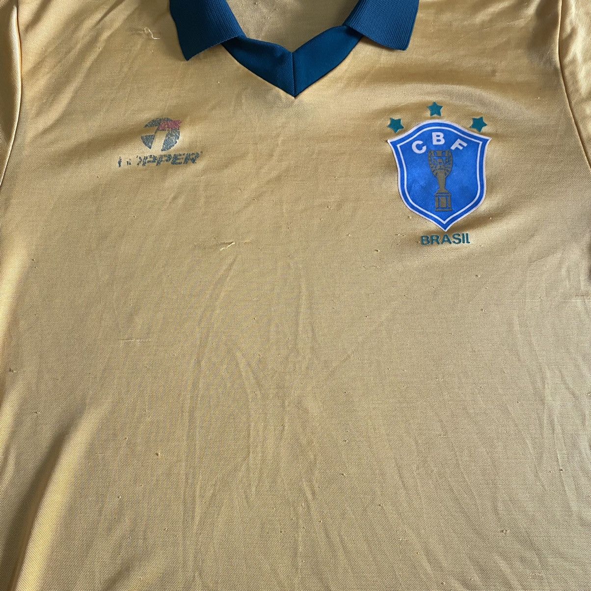 Vintage Vintage 1986 Brazil Jersey World Cup In Mexico Size US L / EU 52-54 / 3 - 8 Thumbnail