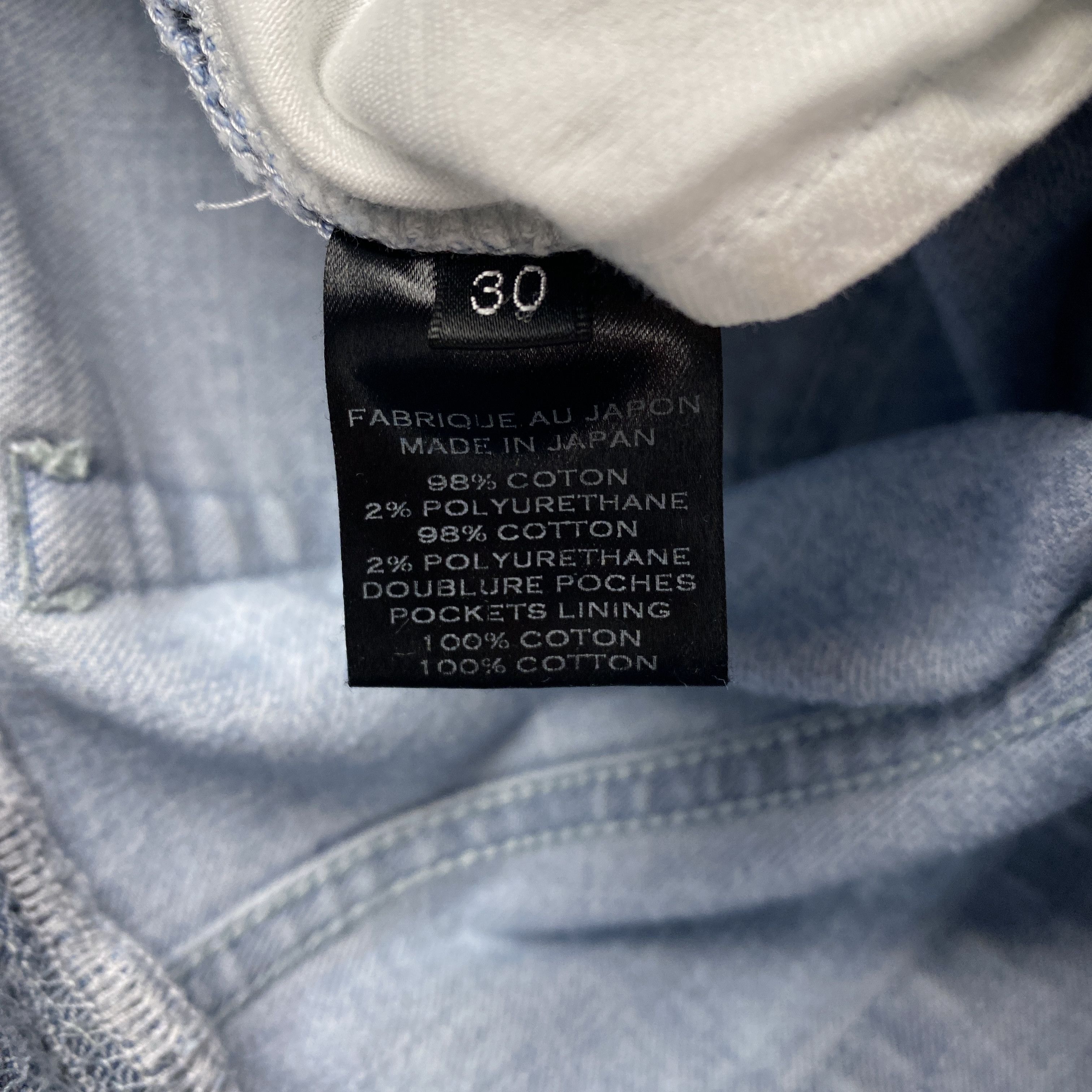 Balmain Balmain Knee Ripped Light Blue Wash Jeans Size US 30 / EU 46 - 10 Thumbnail