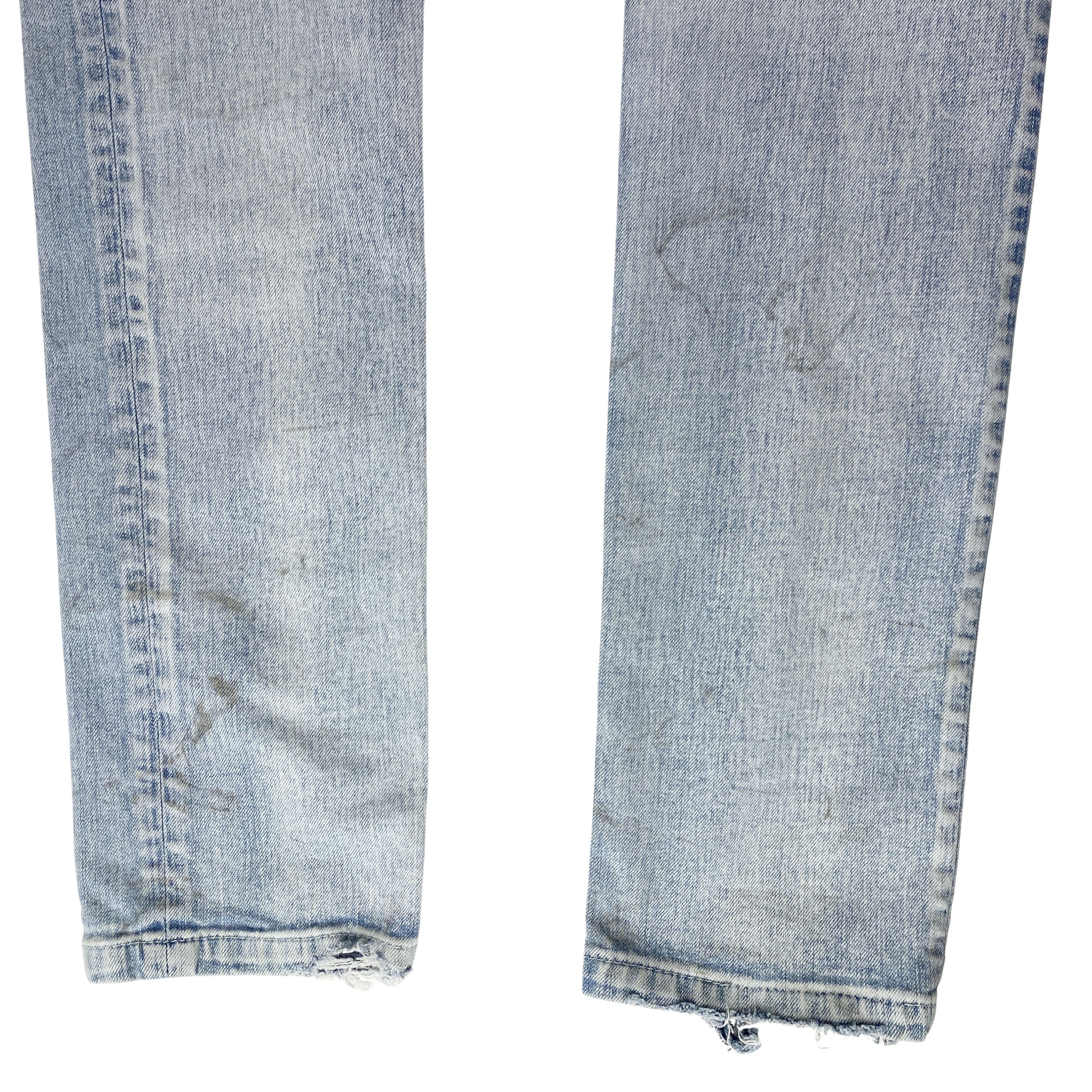 Balmain Balmain Knee Ripped Light Blue Wash Jeans Size US 30 / EU 46 - 8 Thumbnail