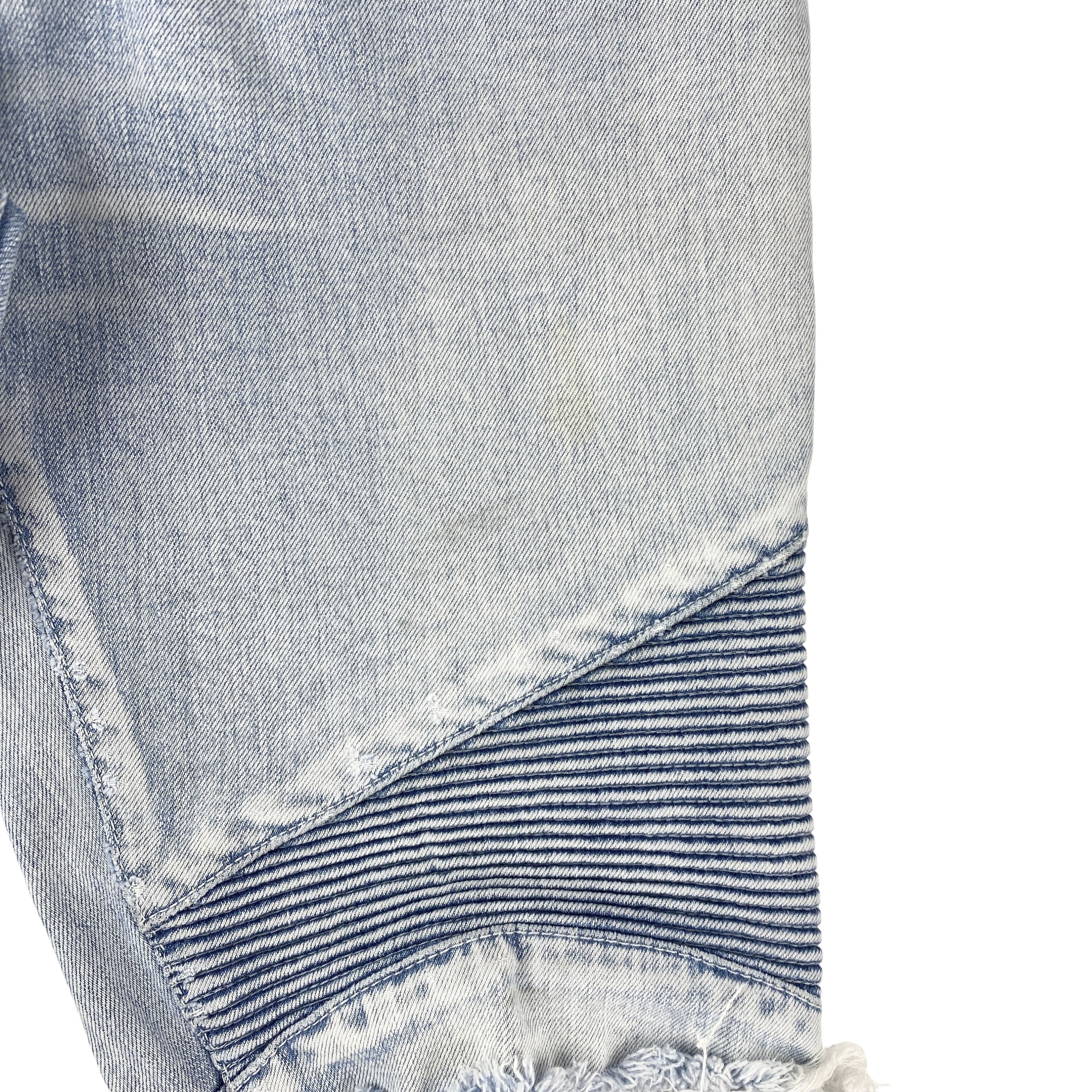 Balmain Balmain Knee Ripped Light Blue Wash Jeans Size US 30 / EU 46 - 7 Thumbnail