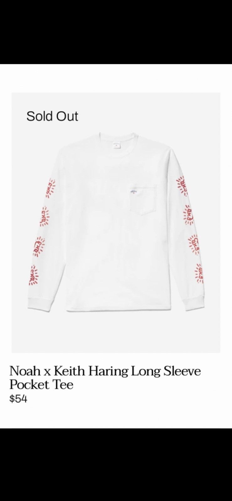 Keith Haring × Noah Noah x Keith Haring Long Sleeve Pocket Tee Size US XL / EU 56 / 4 - 3 Thumbnail
