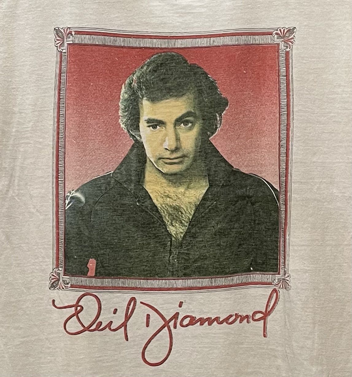 Band Tees × Vintage Vintage NEIL DIAMOND ringer tee Made in USA Size US M / EU 48-50 / 2 - 2 Thumbnail