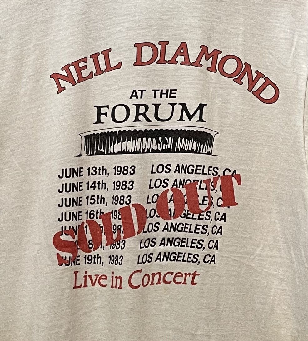 Band Tees × Vintage Vintage NEIL DIAMOND ringer tee Made in USA Size US M / EU 48-50 / 2 - 4 Thumbnail
