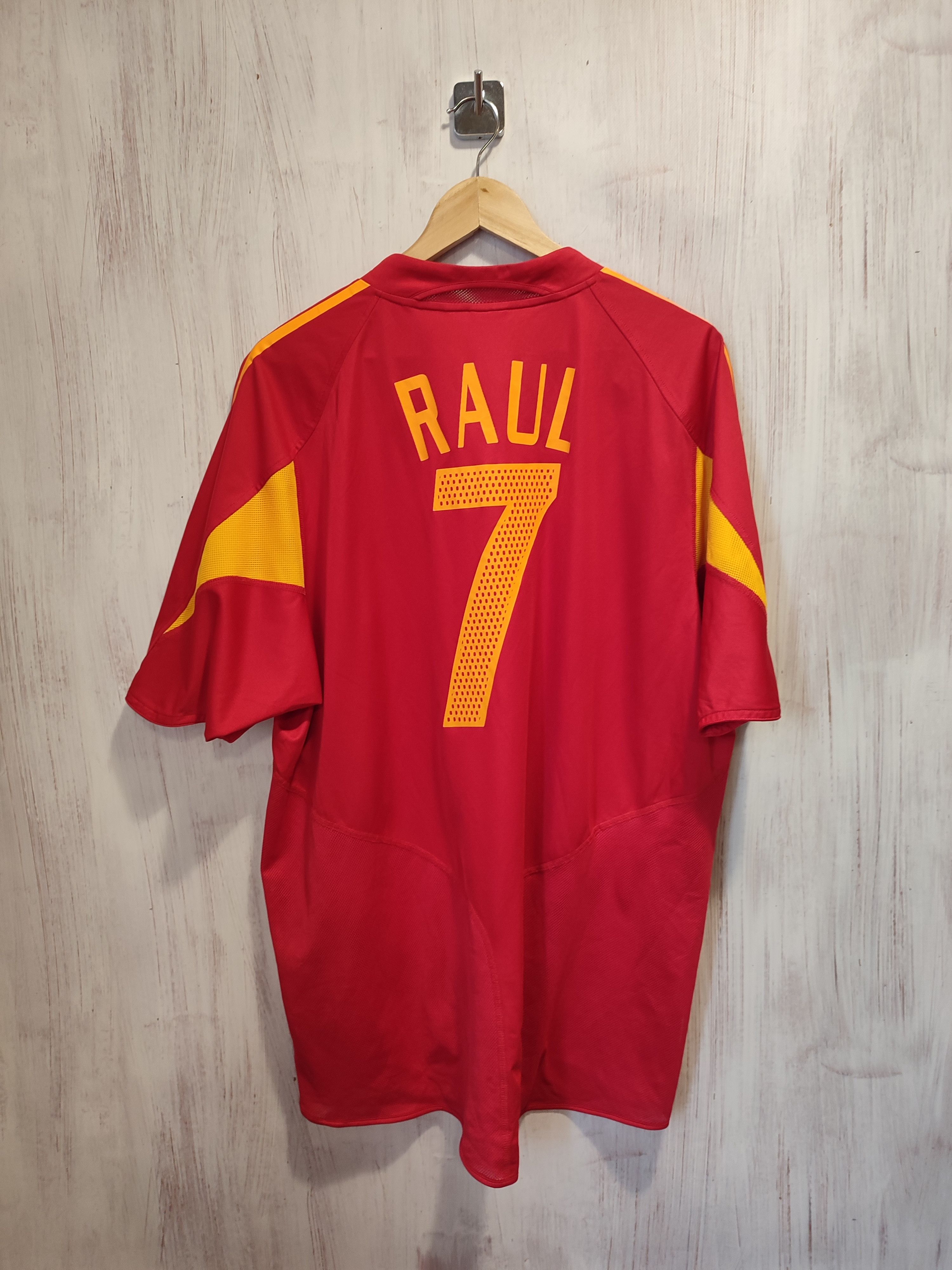 Maillot Domicile Espagne Euro 2004 #7 Raul - Taille L, Adidas, Manches Courtes