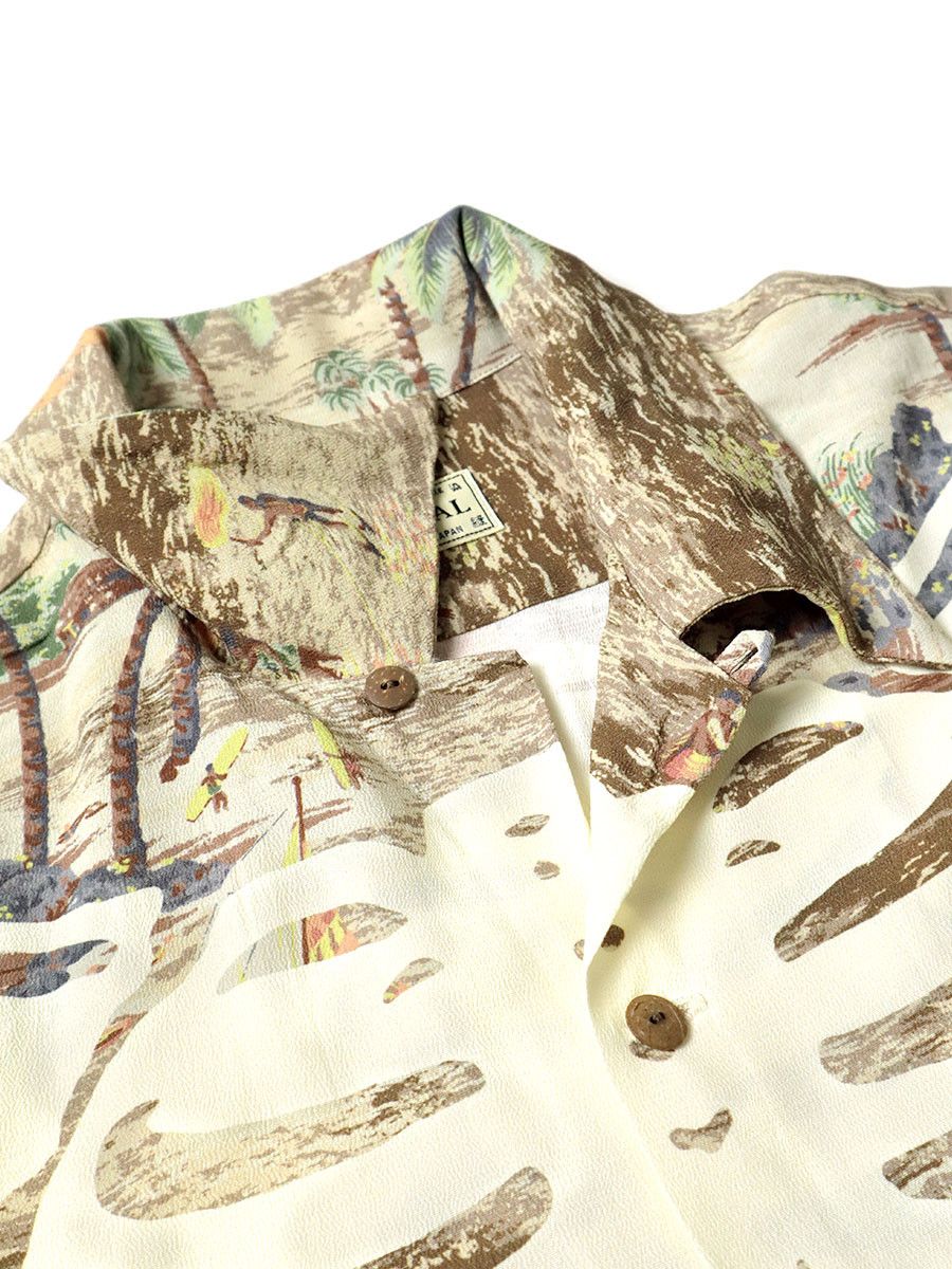 Kapital Kapital Rayon Kamehameha Skeleton Print Open Collar Shirt Size US L / EU 52-54 / 3 - 8 Thumbnail