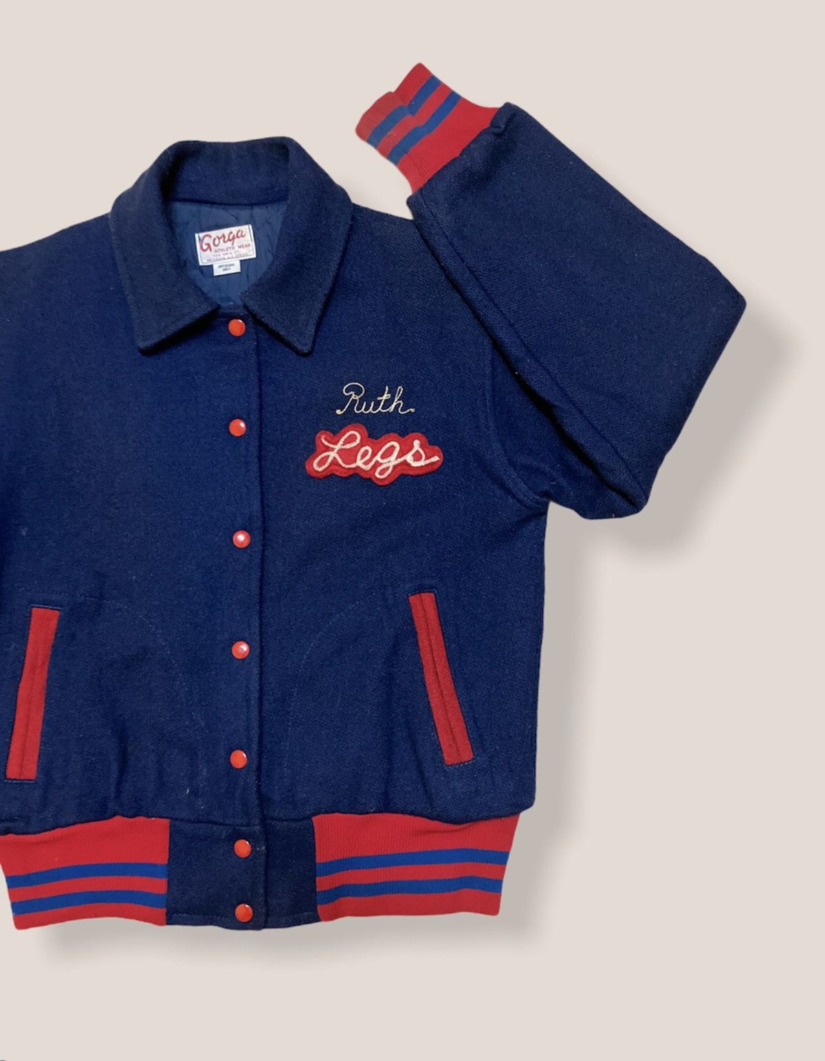 Vintage 🔥RARE VINTAGE WOOL VARSITY JACKET Size US L / EU 52-54 / 3 - 2 Thumbnail