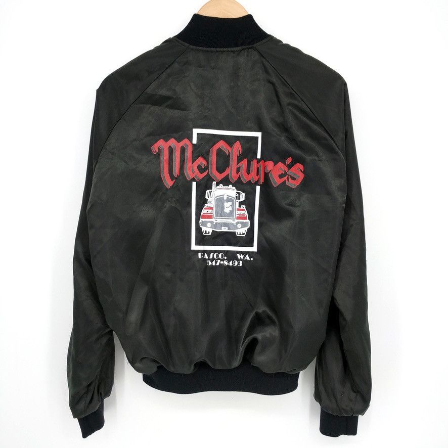 Vintage Vintage McClure's Trucker Satin Bomber Jacket Made USA Size US M / EU 48-50 / 2 - 1 Thumbnail