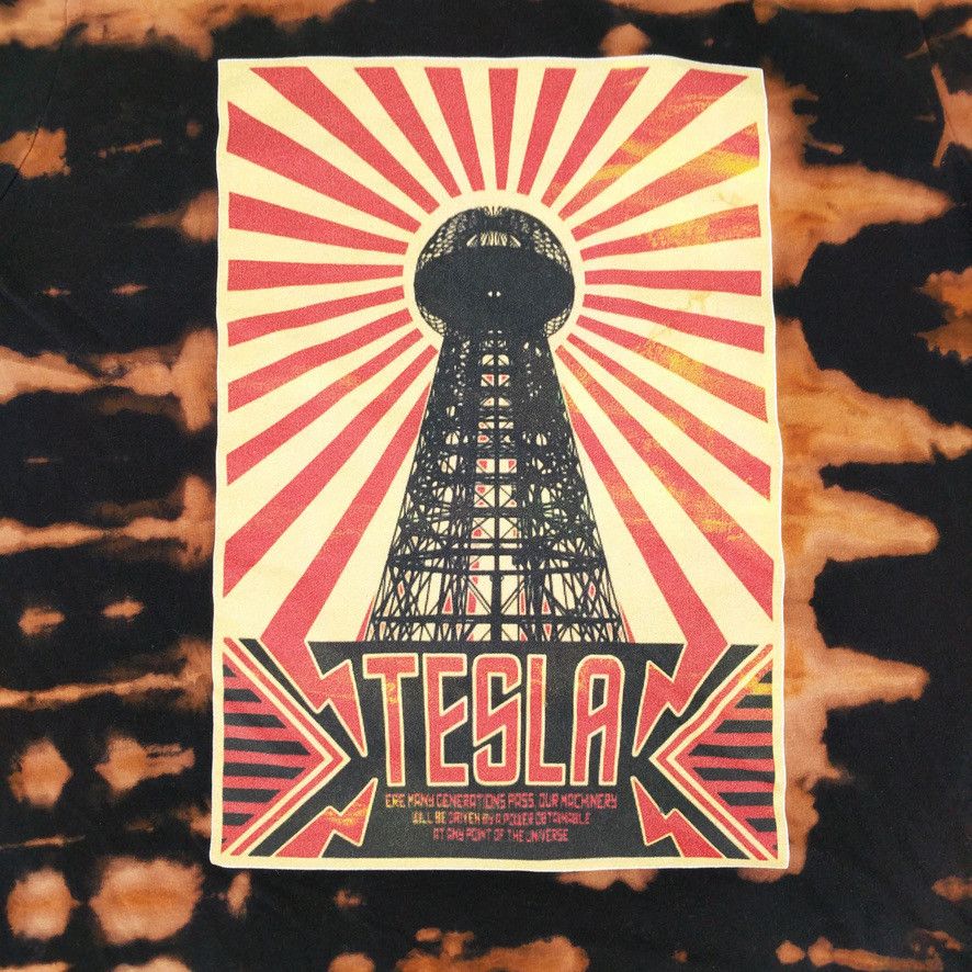 Other Tesla Custom Hand Bleached Graphic Crewneck T-Shirt Size US L / EU 52-54 / 3 - 2 Thumbnail