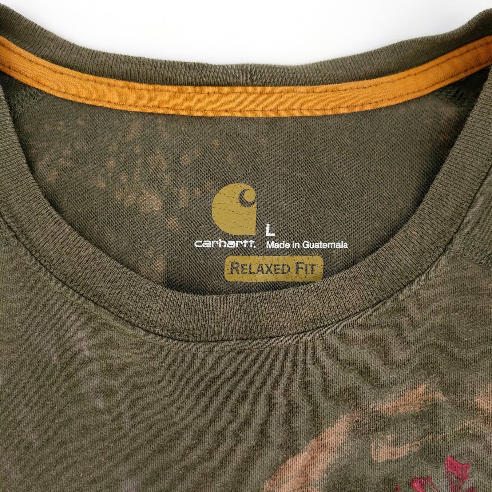 Carhartt Carhartt Custom Painted Bleached Tie Dye Heart T-Shirt L Size US L / EU 52-54 / 3 - 6 Thumbnail