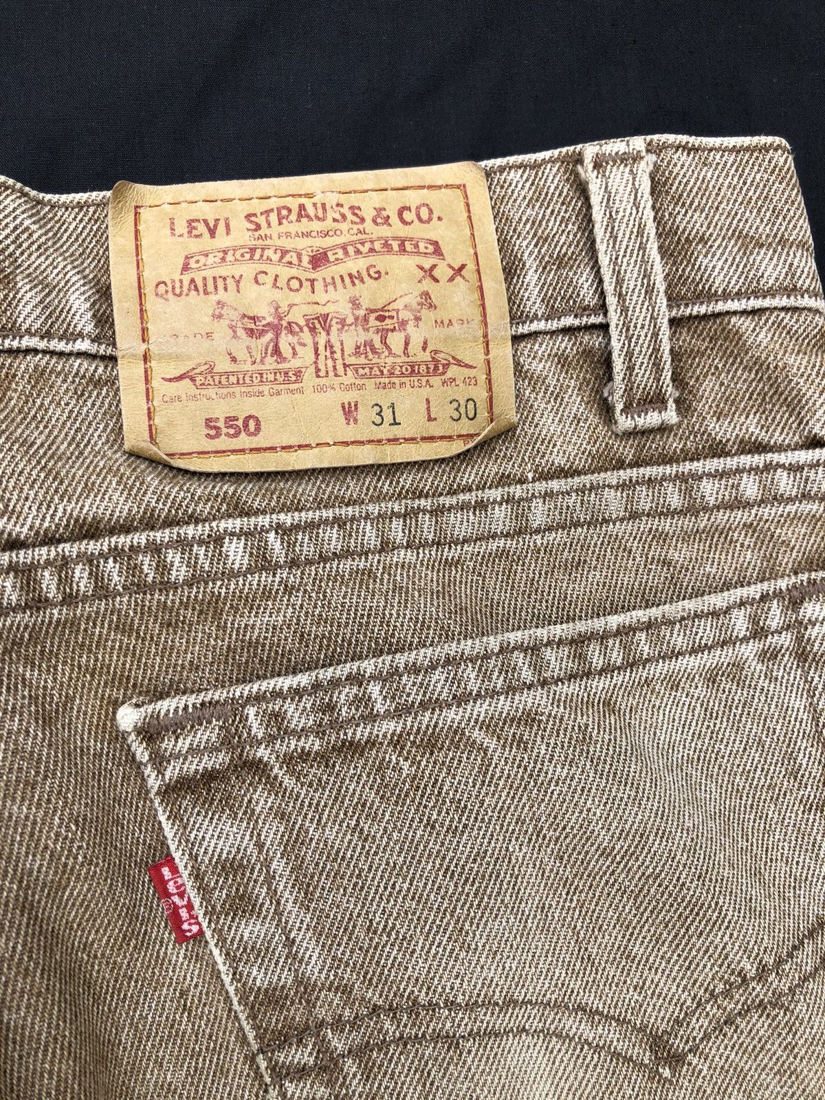 Levi's Vintage Late 80s Levi’s 550 Brown Denim Jeans Made in Usa Size US 30 / EU 46 - 12 Thumbnail