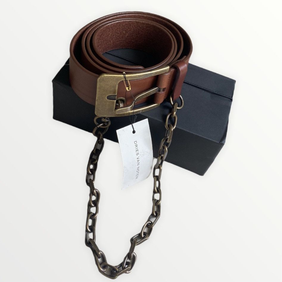 Dries Van Noten SS20 Runway Chain Leather Belt Size ONE SIZE - 2 Thumbnail