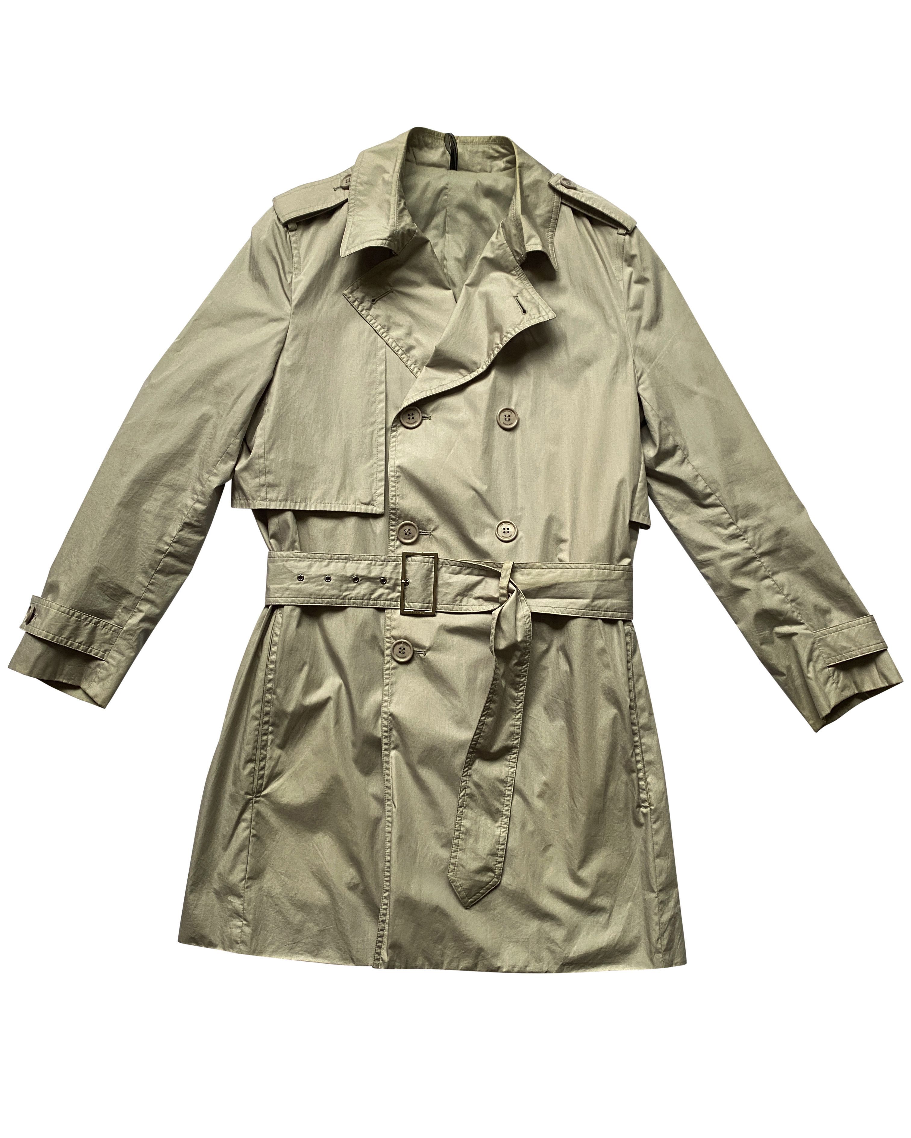 Dior × Hedi Slimane ⚡️QUICK SALE⚡️2000 Dior Hedi Slimane Beige Trench Raincoat Size US S / EU 44-46 / 1 - 1 Thumbnail