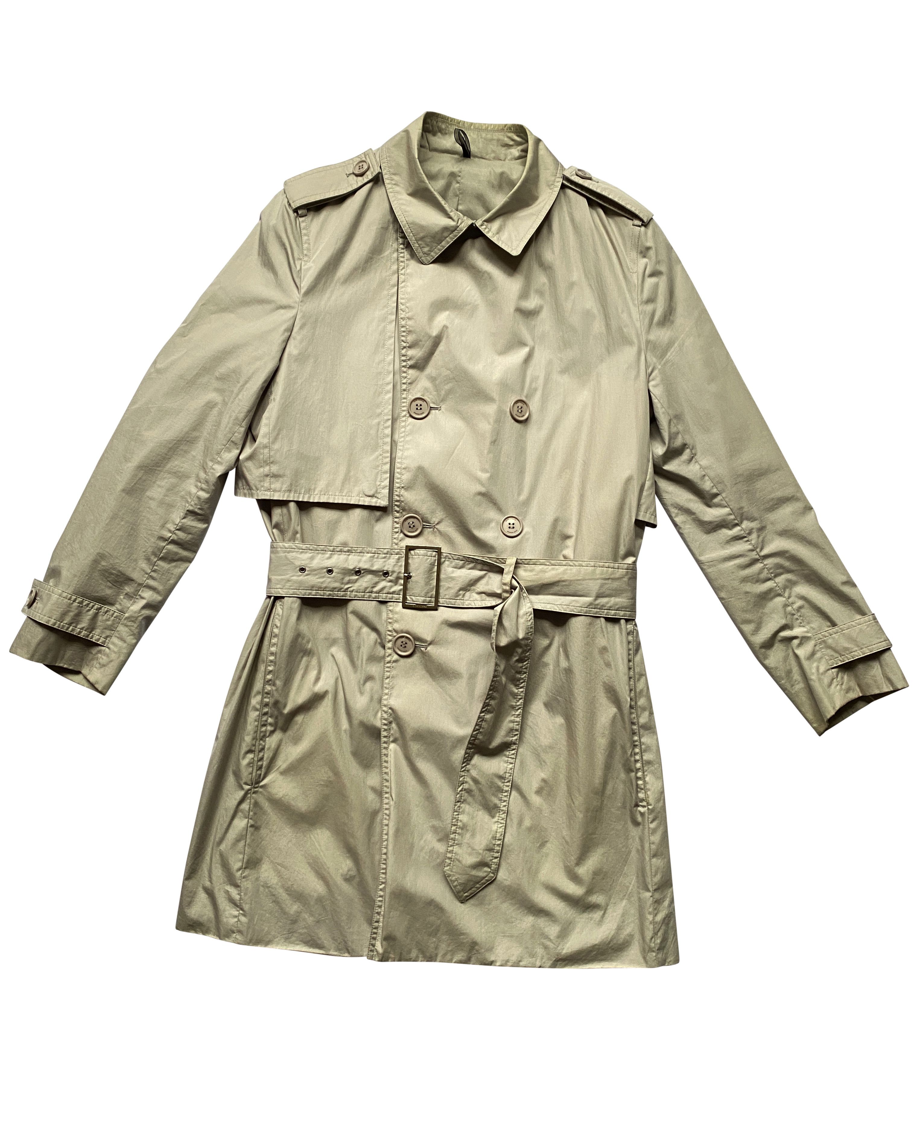 Dior × Hedi Slimane ⚡️QUICK SALE⚡️2000 Dior Hedi Slimane Beige Trench Raincoat Size US S / EU 44-46 / 1 - 2 Thumbnail