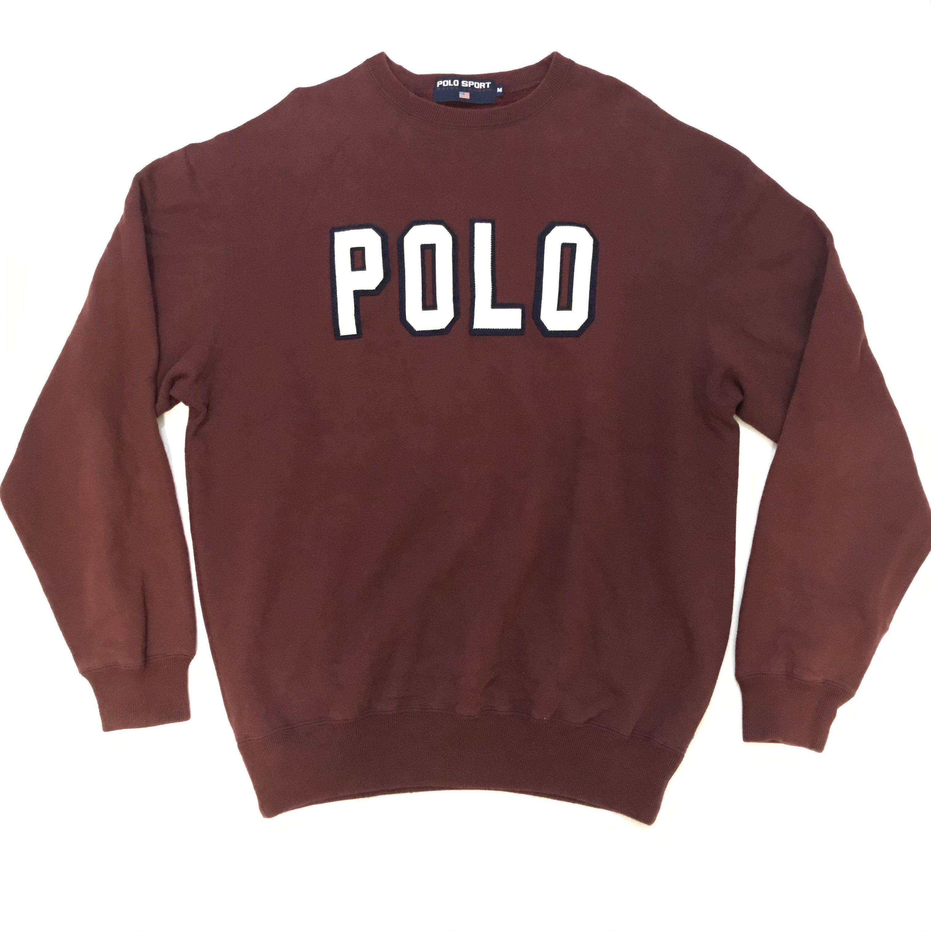Polo Ralph Lauren 🔥🔥💰💰Vintage 90s Polo Sport sweatshirt SPELLOUT Size US M / EU 48-50 / 2 - 1 Thumbnail