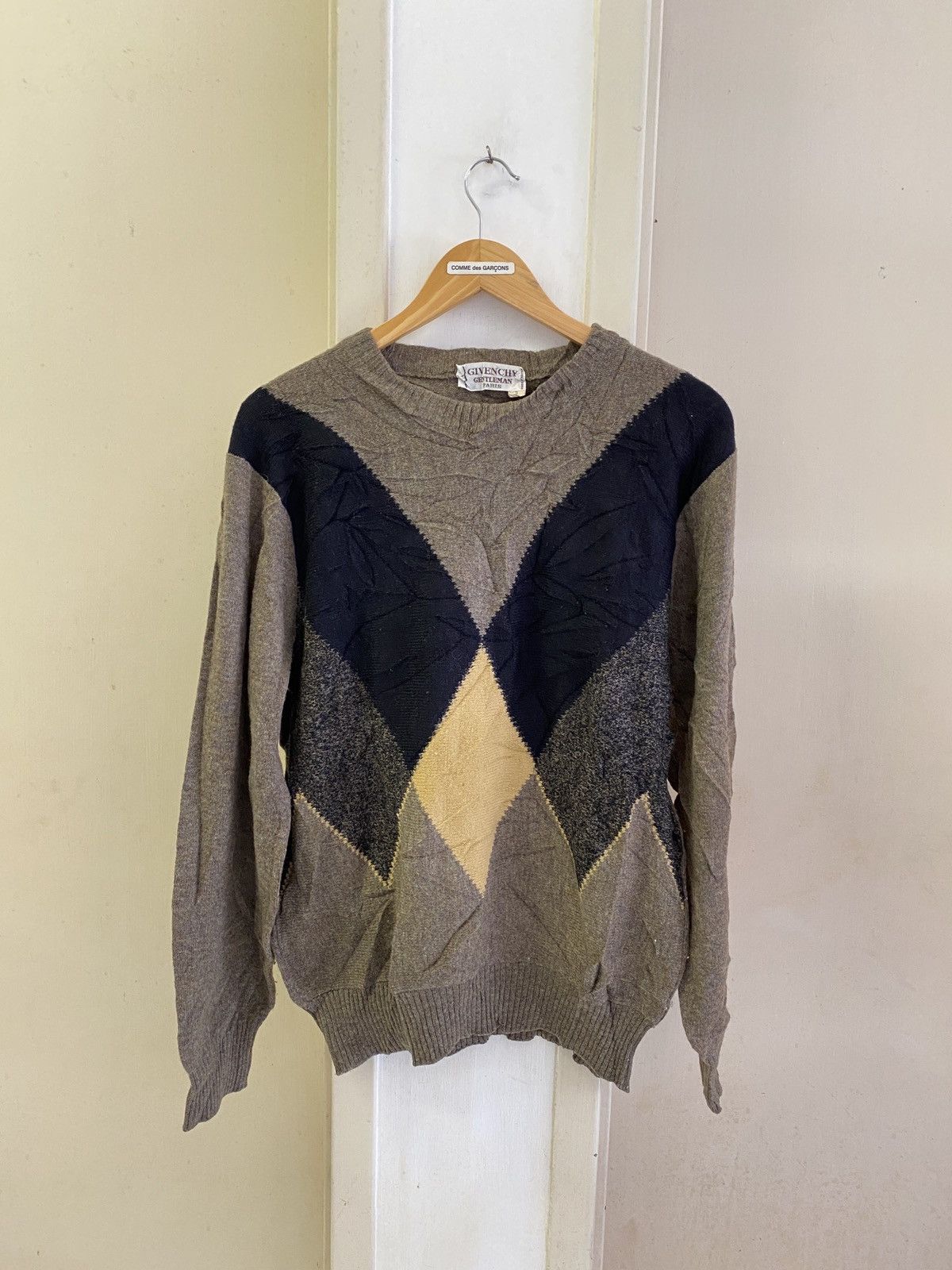 image of Vintage Givenchy Wool Sweatshirt in Grey, Men's (Size Large)