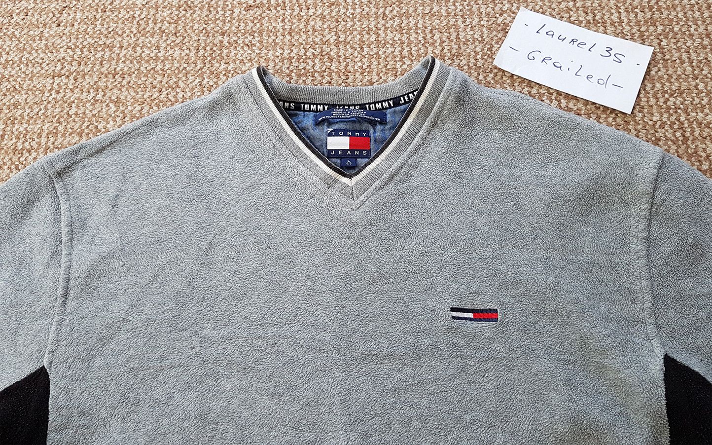 Tommy Hilfiger × Vintage Tommy Hilfiger Jeans vintage fleece sweater Size US L / EU 52-54 / 3 - 2 Thumbnail