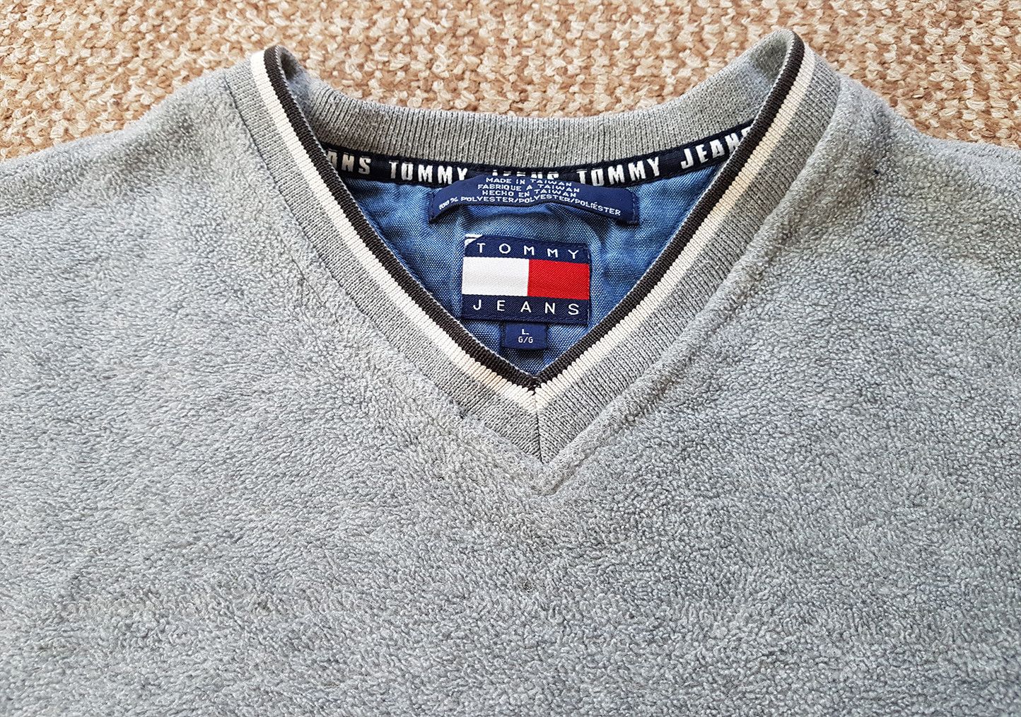Tommy Hilfiger × Vintage Tommy Hilfiger Jeans vintage fleece sweater Size US L / EU 52-54 / 3 - 4 Thumbnail