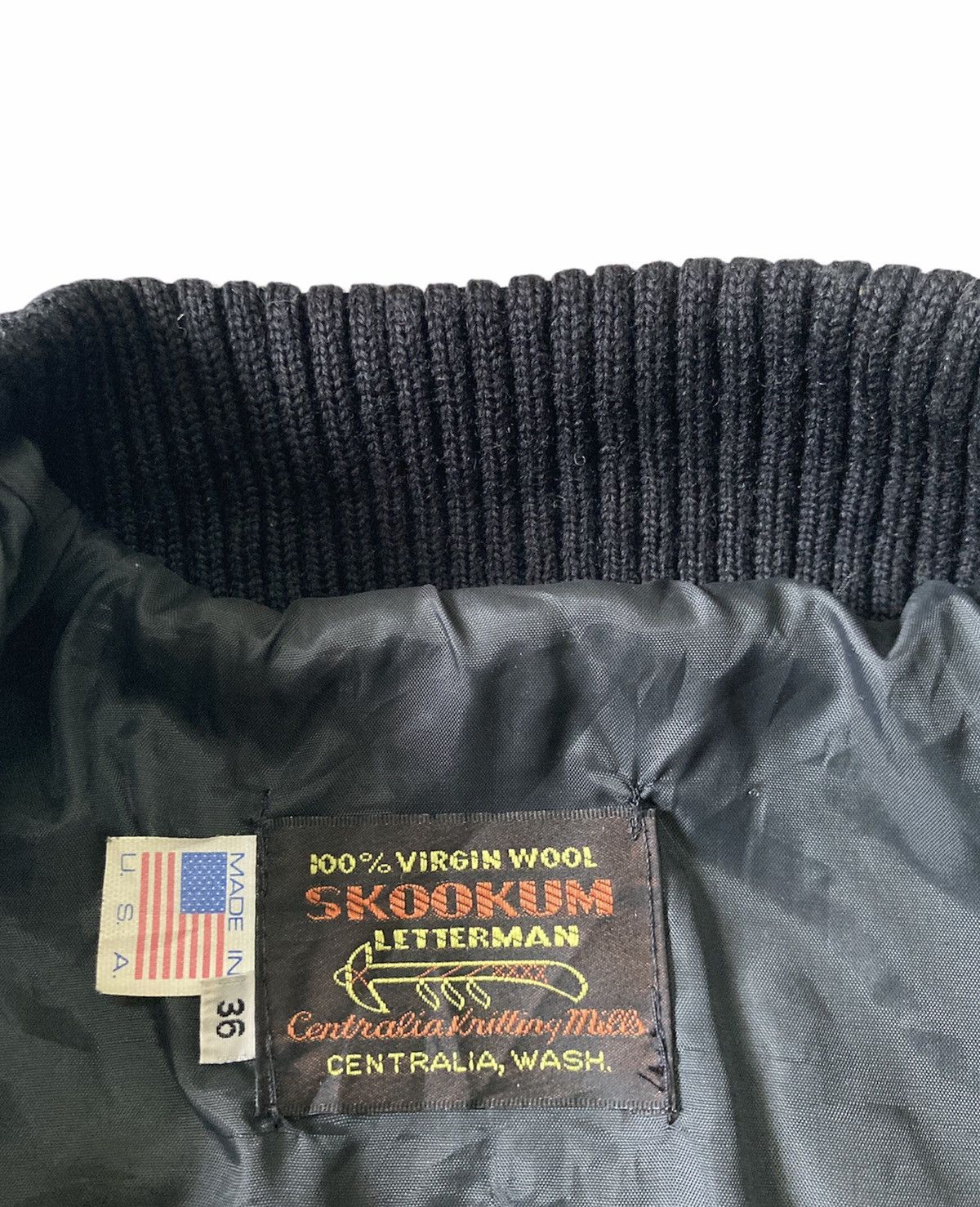 Skookum SKOOKUM LETTERMAN LEATHER ARM VARSITY JACKET Size US M / EU 48-50 / 2 - 6 Thumbnail