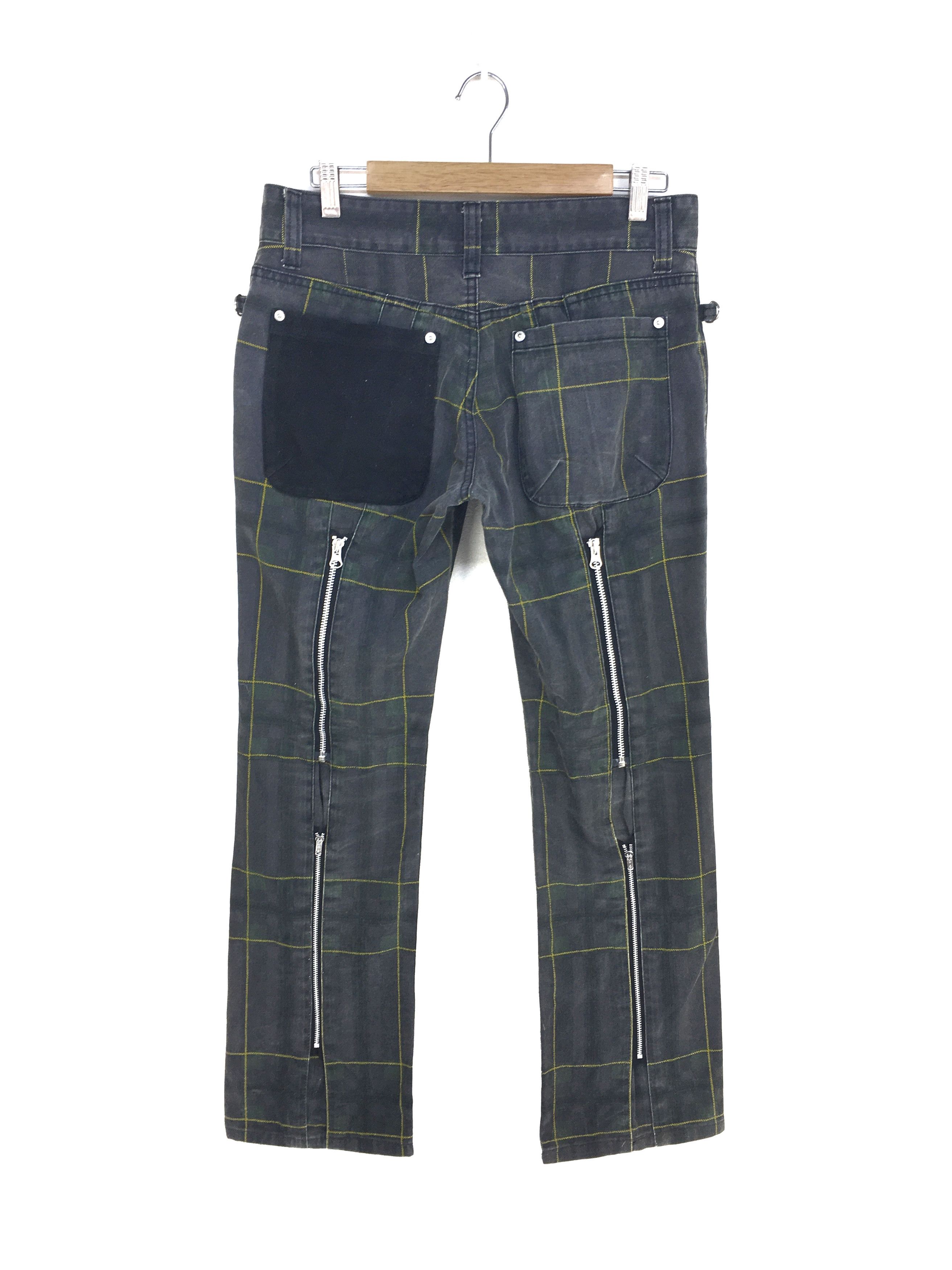 Japanese Brand Japanese Brand Checkered Zipper Punk Pants Size US 31 - 1 Thumbnail