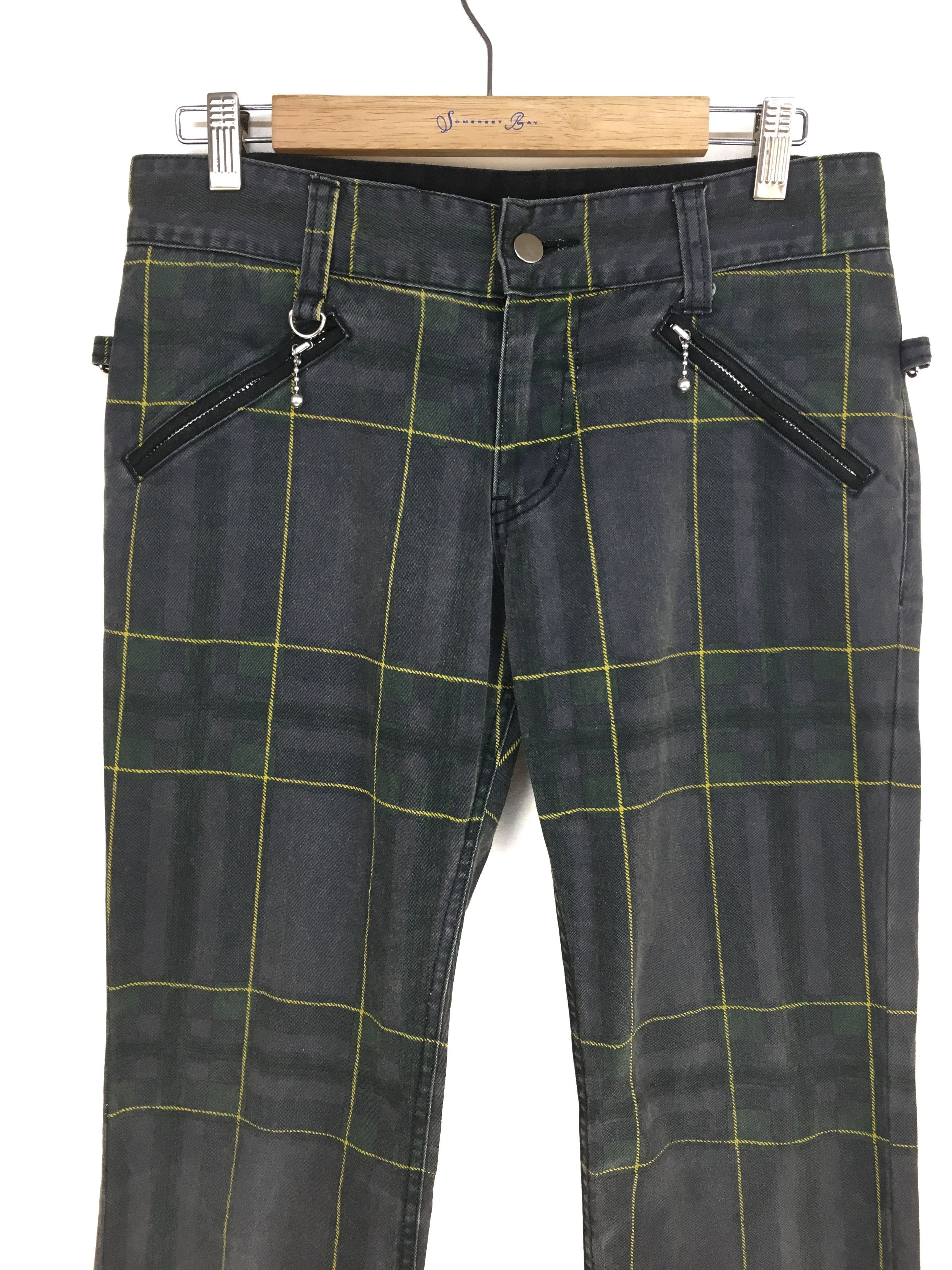 Japanese Brand Japanese Brand Checkered Zipper Punk Pants Size US 31 - 15 Thumbnail
