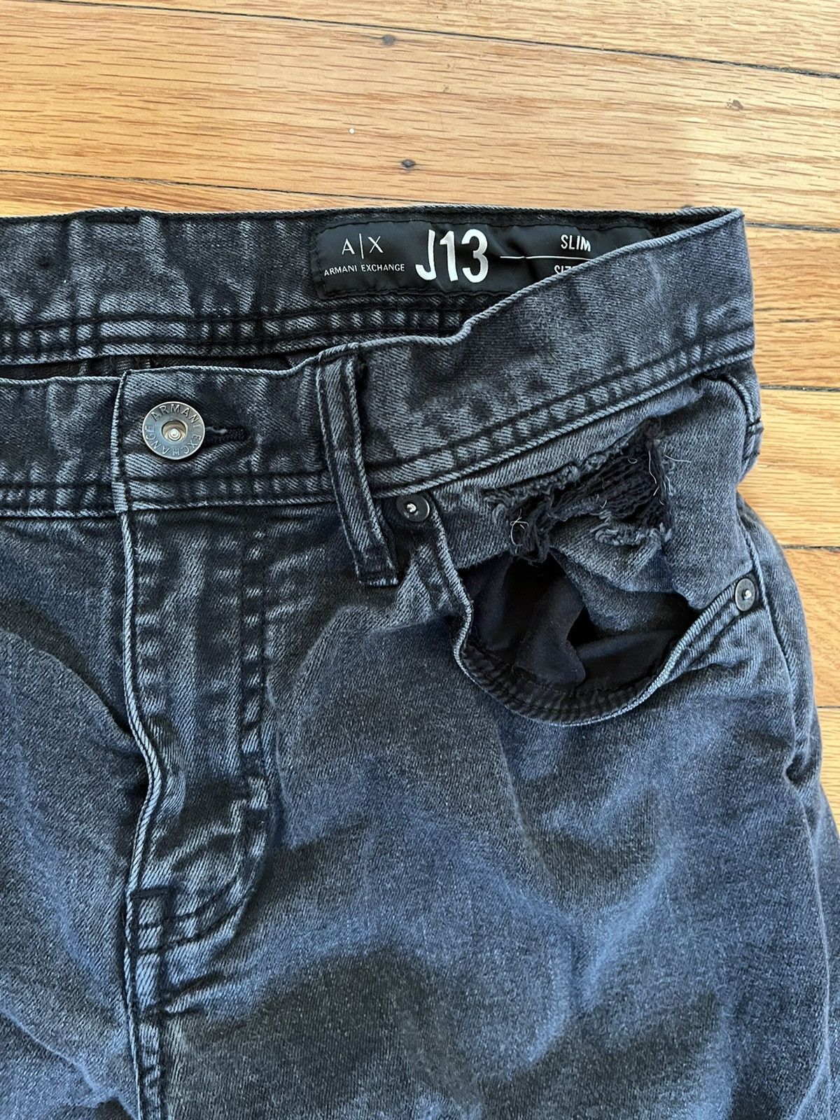 Armani Exchange Black Armani Exchange J13 Denim Size US 30 / EU 46 - 4 Thumbnail