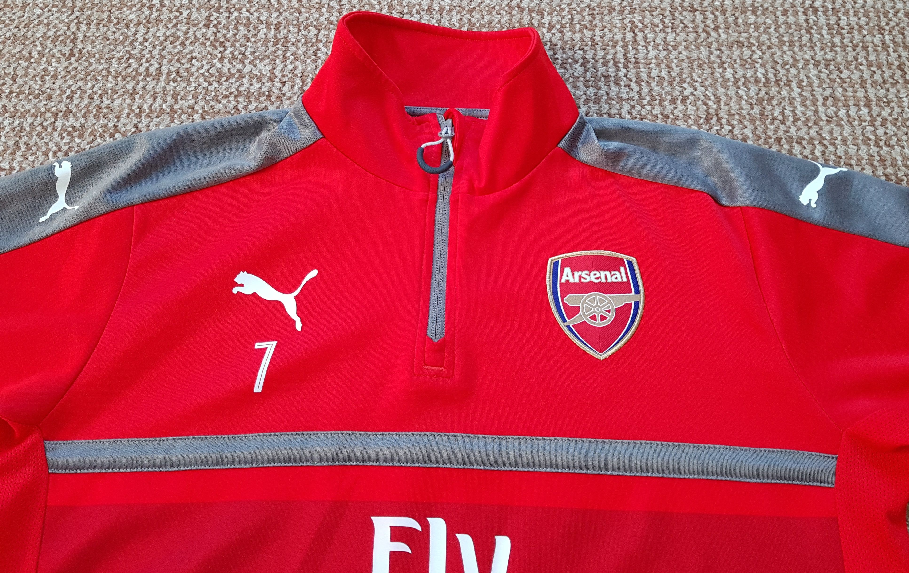 Puma Arsenal Puma Zip Soccer Football Training Top Jersey 2016 Size US L / EU 52-54 / 3 - 3 Thumbnail