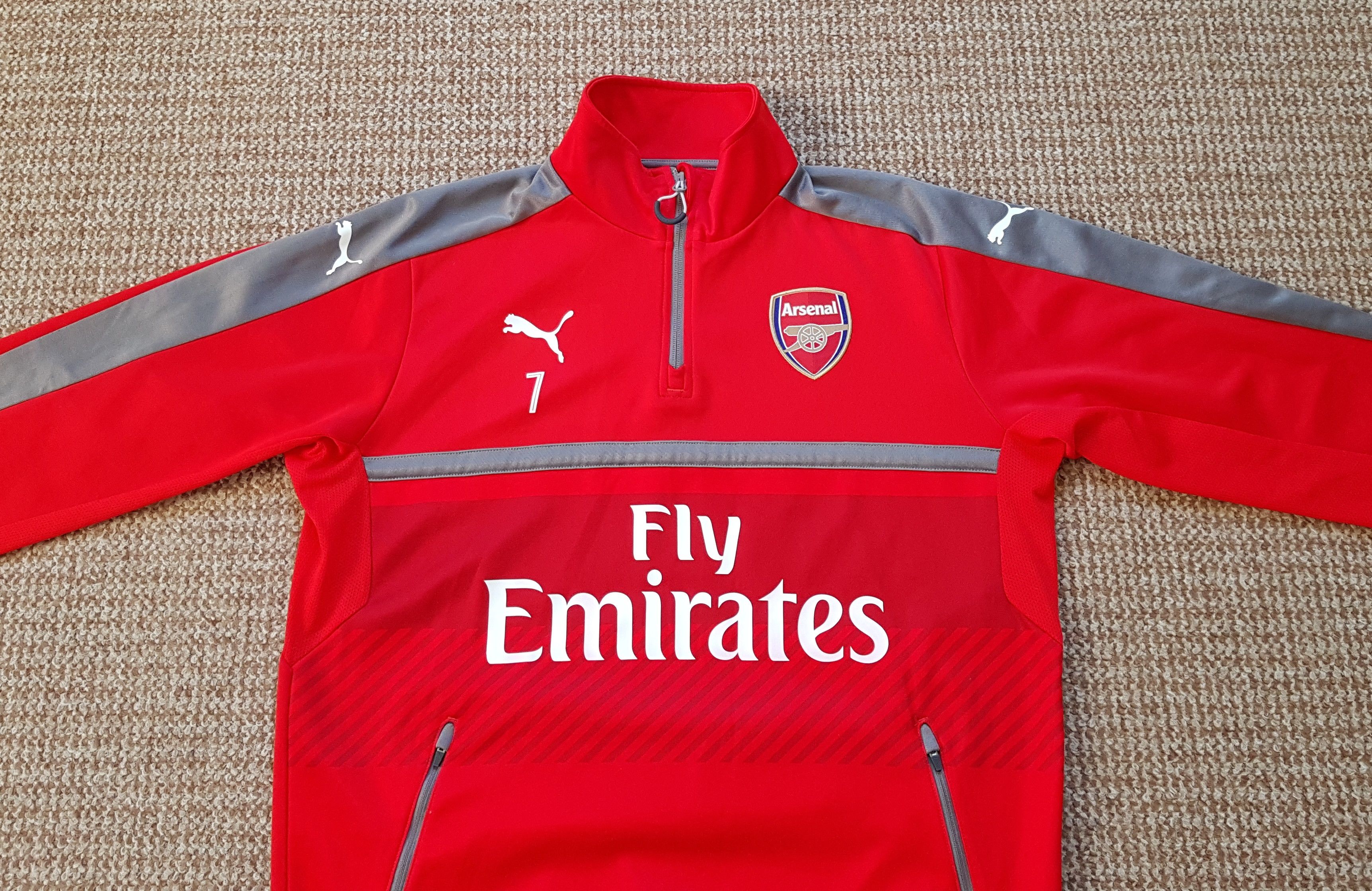 Puma Arsenal Puma Zip Soccer Football Training Top Jersey 2016 Size US L / EU 52-54 / 3 - 2 Thumbnail