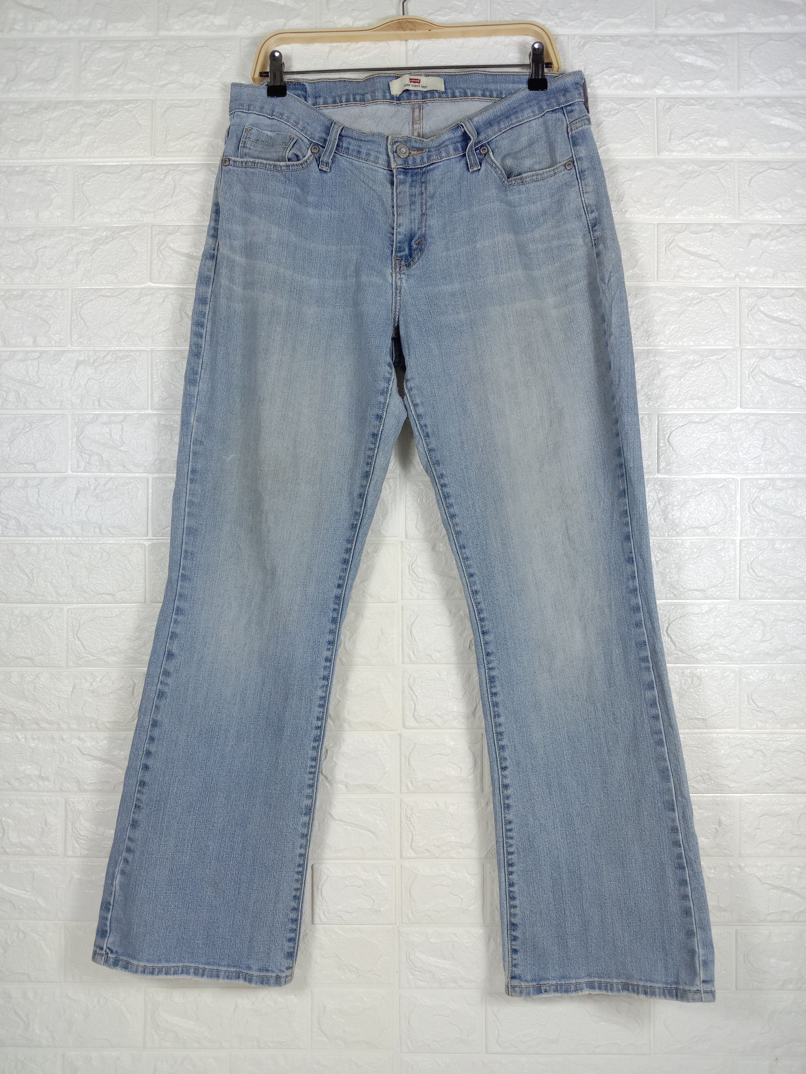 Levi's Vintage Levi's 529 Flare Jeans Light Wash Distressed Denim Size 33" - 1 Thumbnail